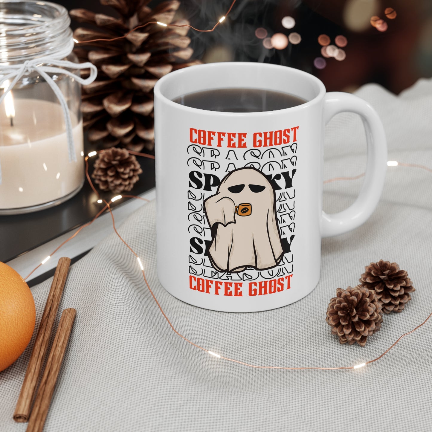 Mug en céramique 11oz - Halloween - Petit Fantôme - 12