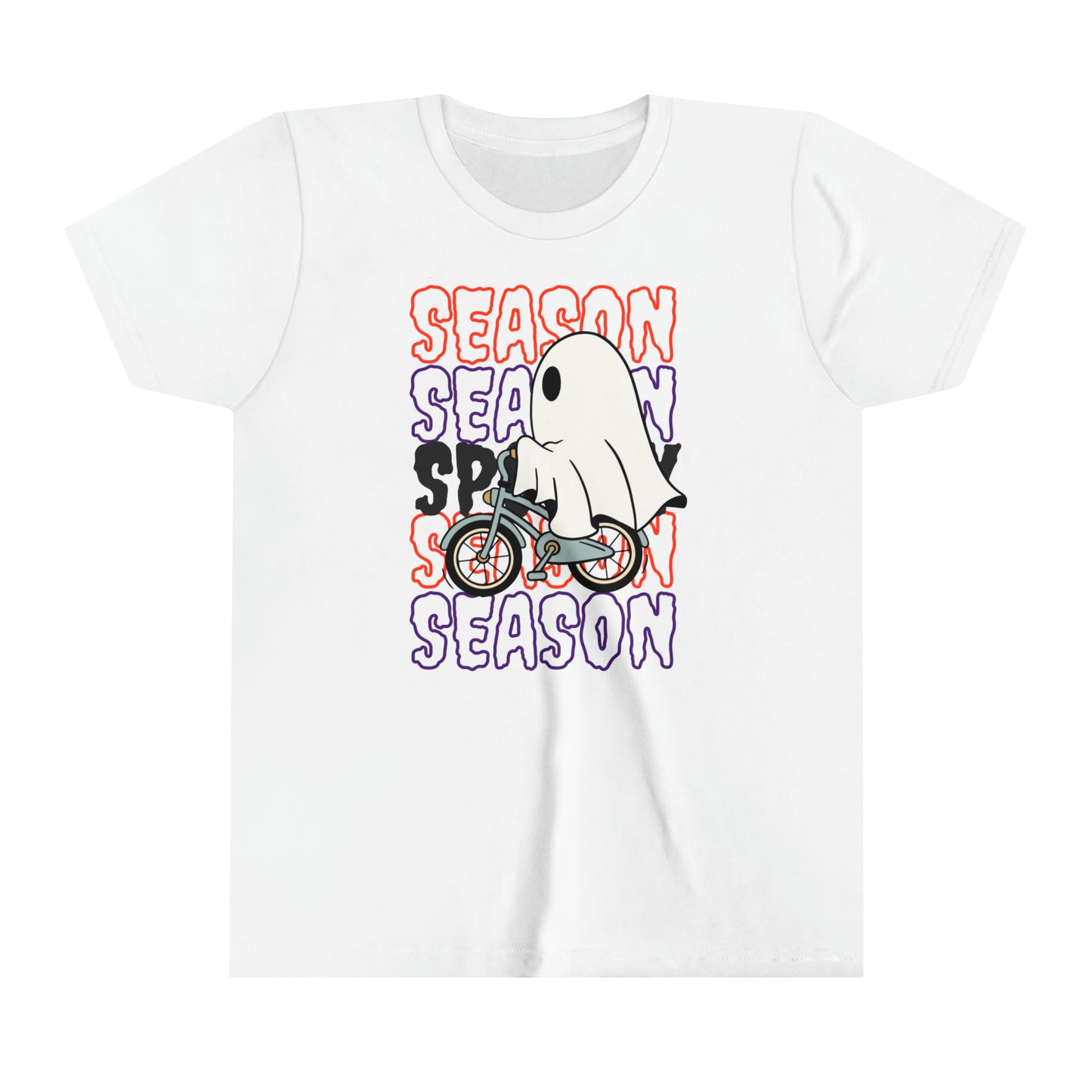 T-shirt à manches courtes pour jeunes - Halloween - Petit Fantôme - 18