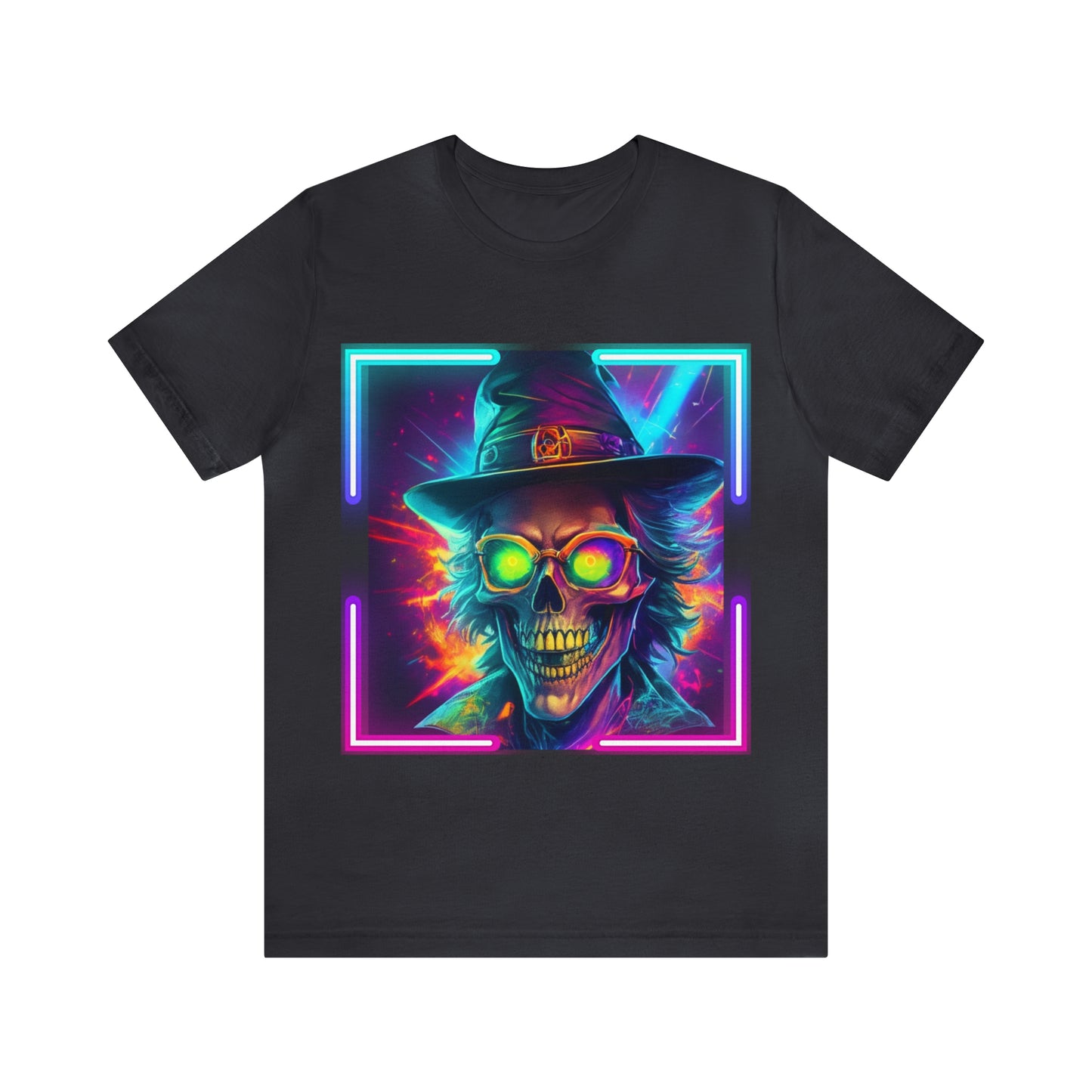 Camiseta de manga corta unisex Jersey - Calaveras de brujas de Halloween - 04
