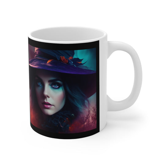Ceramic Mug 11oz - Halloween Witch AI - 08