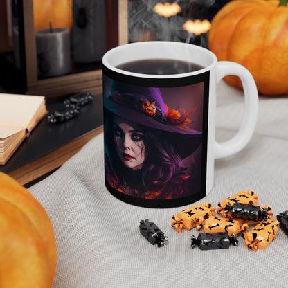 Ceramic Mug 11oz - Halloween Witch AI - 05