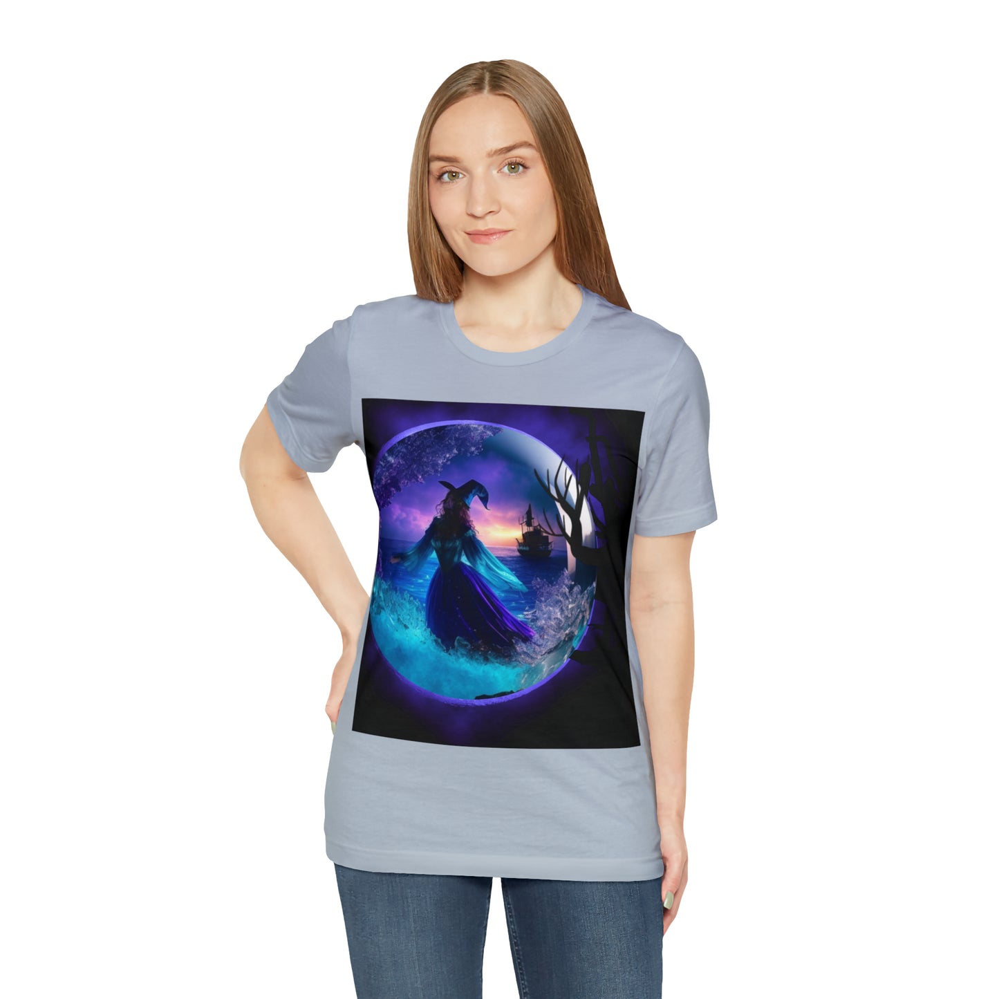 Camiseta de manga corta unisex Jersey - Halloween Witch AI - 02