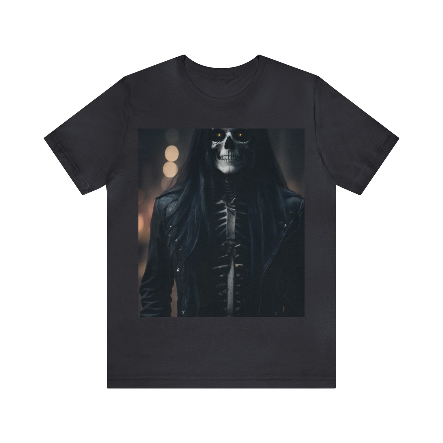 Camiseta de manga corta Unisex Jersey - Halloween Skeleton man AI - 01