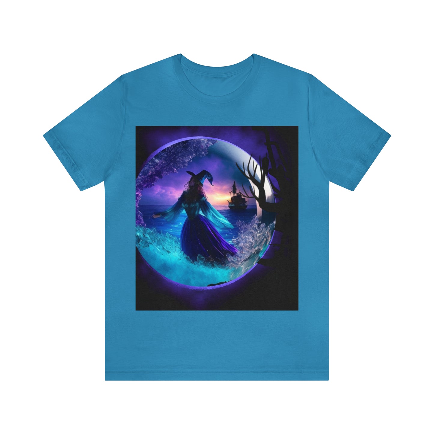 Camiseta de manga corta unisex Jersey - Halloween Witch AI - 02