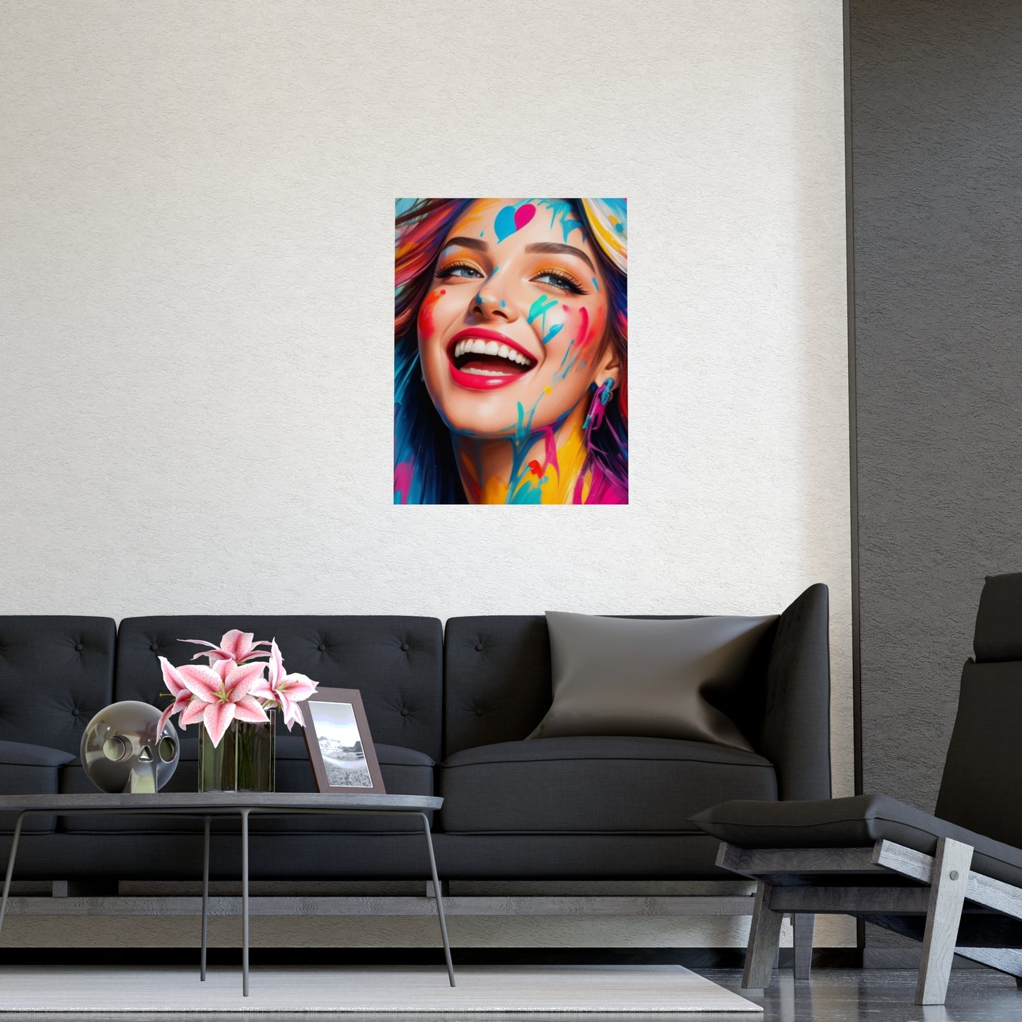 Posters - Colorful and happy face - Vertical Matte Posters - 01