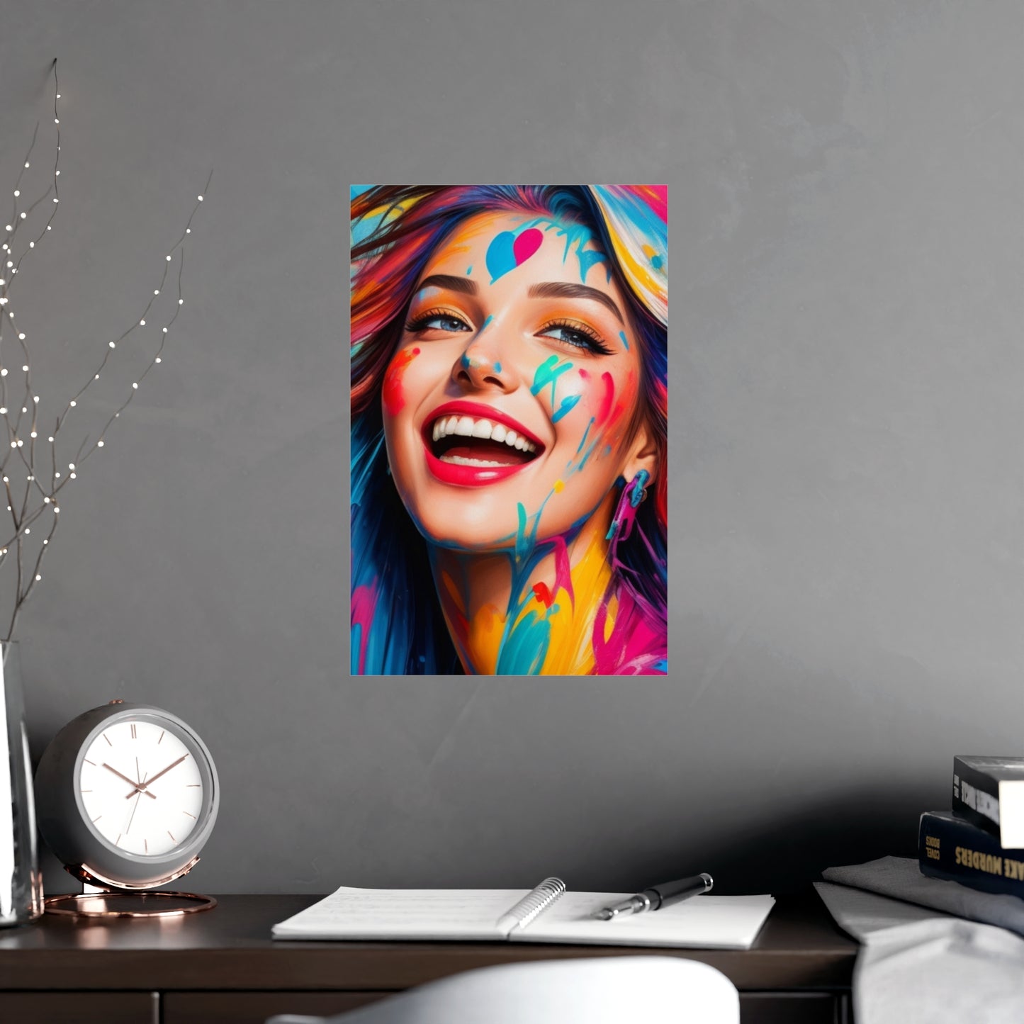 Posters - Colorful and happy face - Vertical Matte Posters - 01