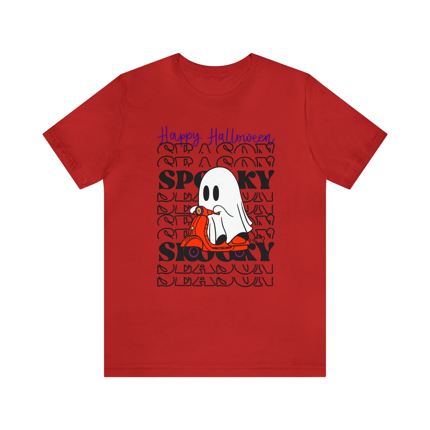 Tee-shirt à manches courtes en jersey unisexe - Halloween - Petit Fantôme - 09