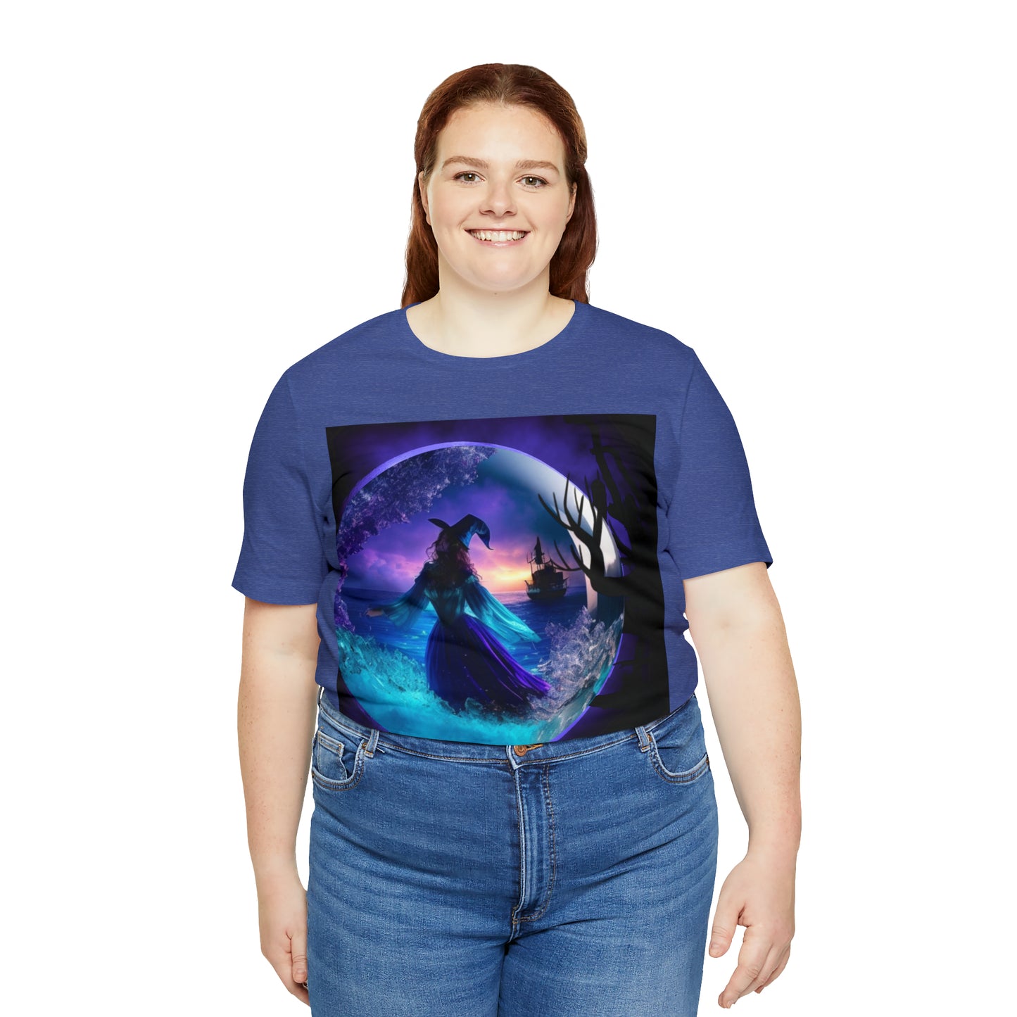 Camiseta de manga corta unisex Jersey - Halloween Witch AI - 02