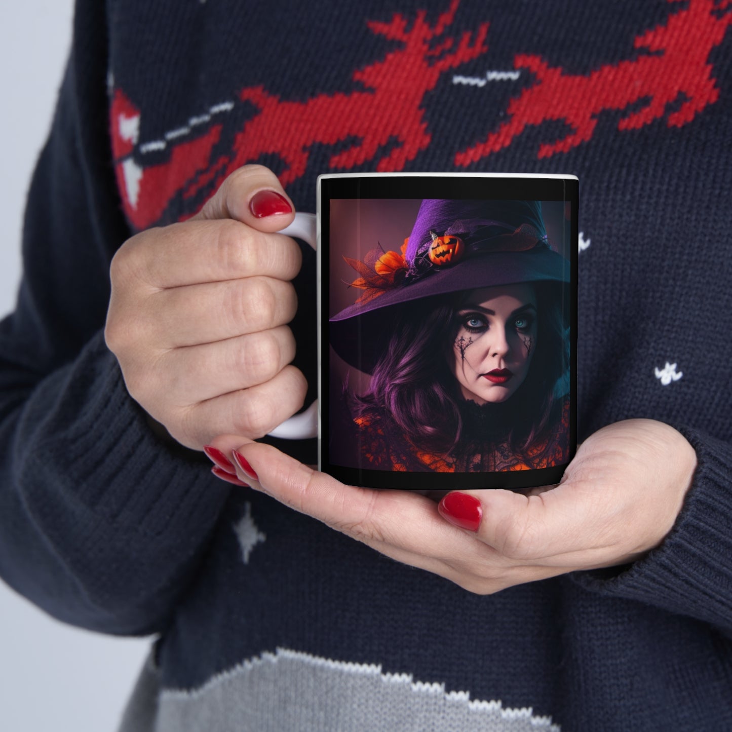 Taza de Cerámica 11oz - Bruja de Halloween AI - 05