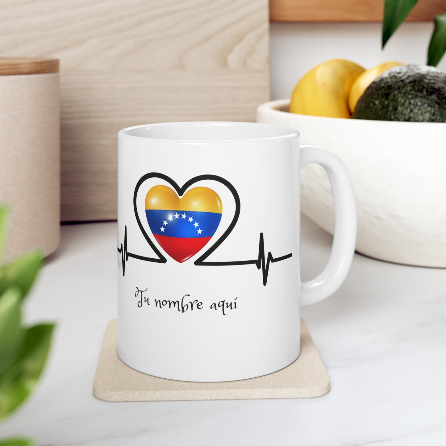 Taza de Cerámica 11 oz - Personalizada - Bandera de Venezuela