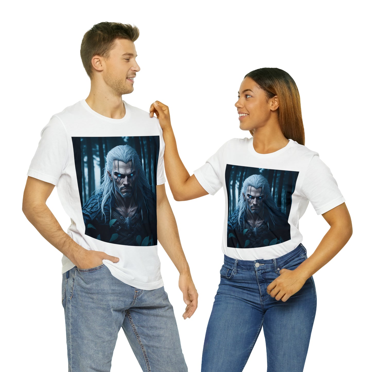 Camiseta de manga corta Unisex Jersey - Halloween Witch man AI - 02