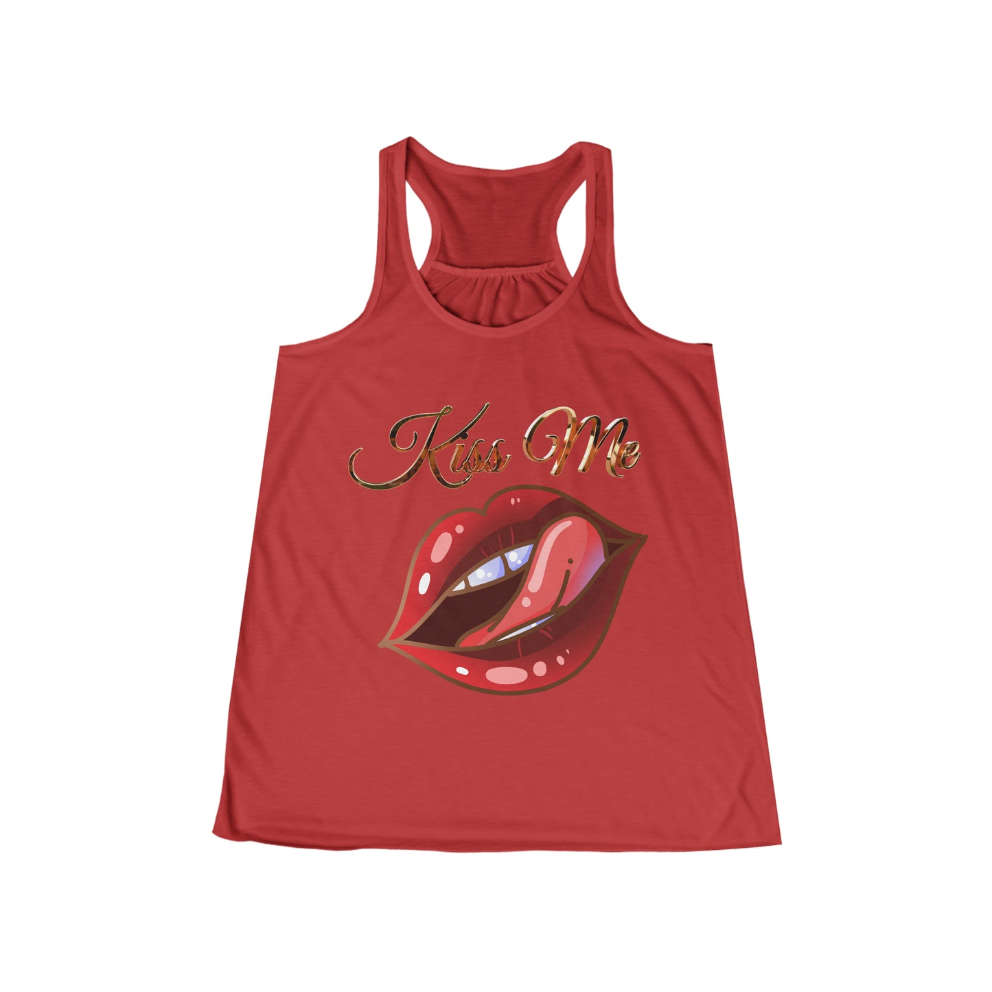 Camiseta sin mangas fluida con espalda cruzada para mujer - Labios de amor - 02
