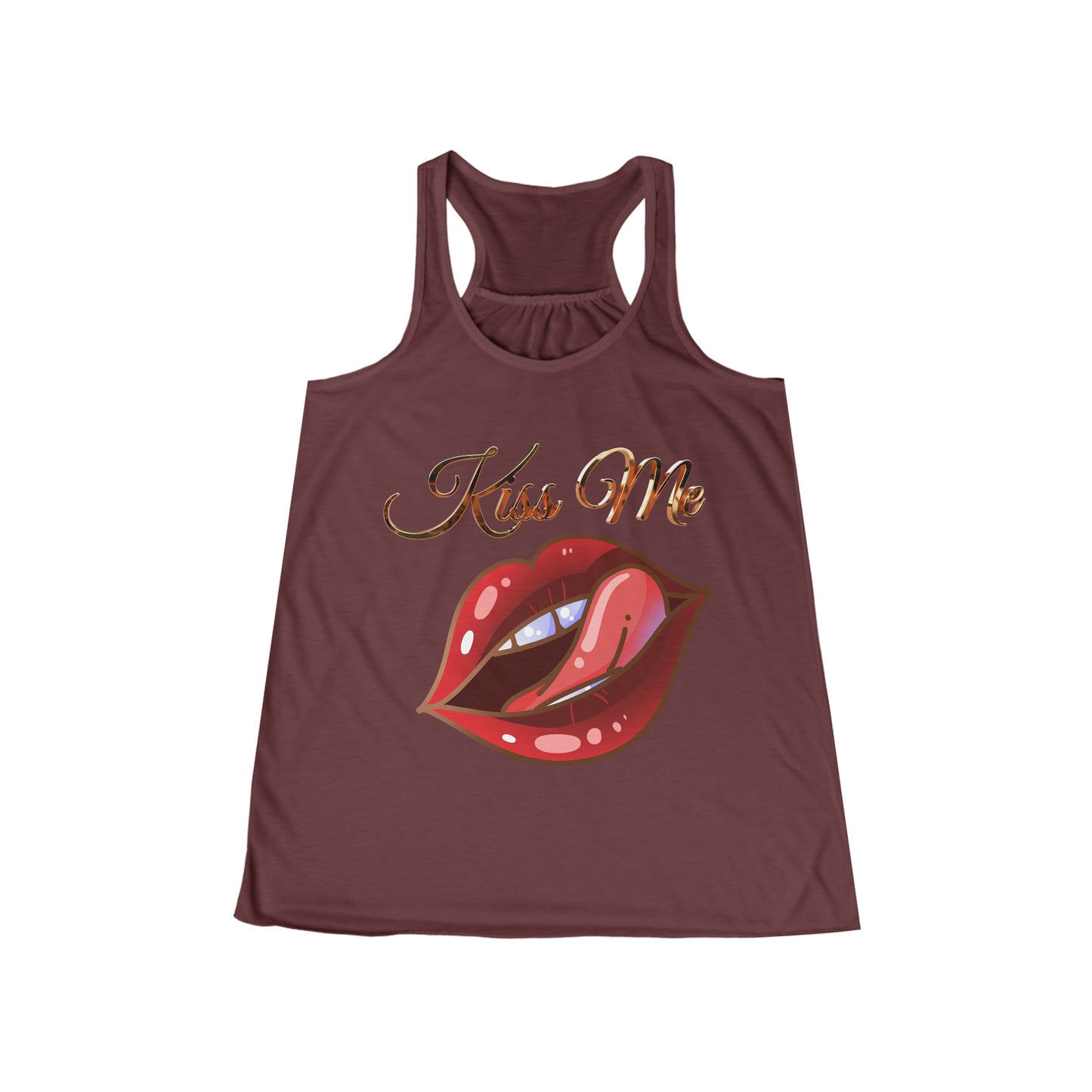 Camiseta sin mangas fluida con espalda cruzada para mujer - Labios de amor - 02