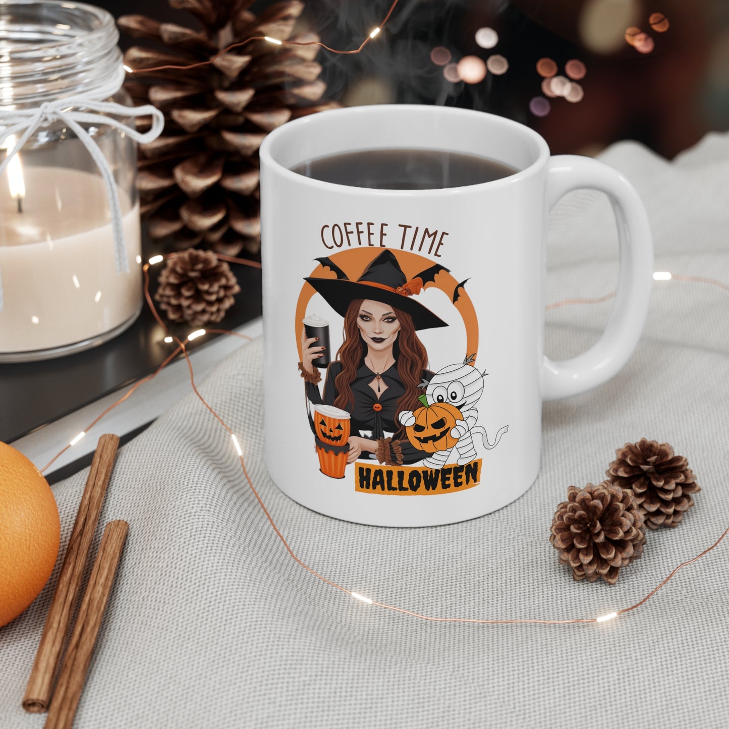Mug en céramique 11oz - Sorcière d'Halloween - 01