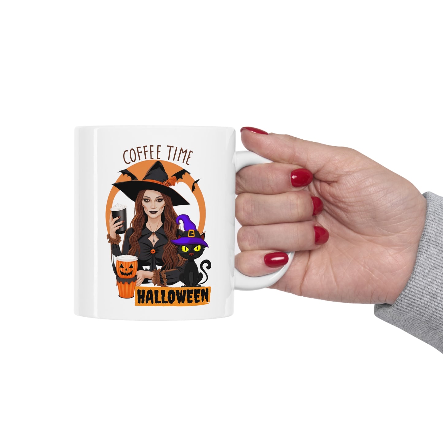 Mug en céramique 11oz - Sorcière d'Halloween - 02
