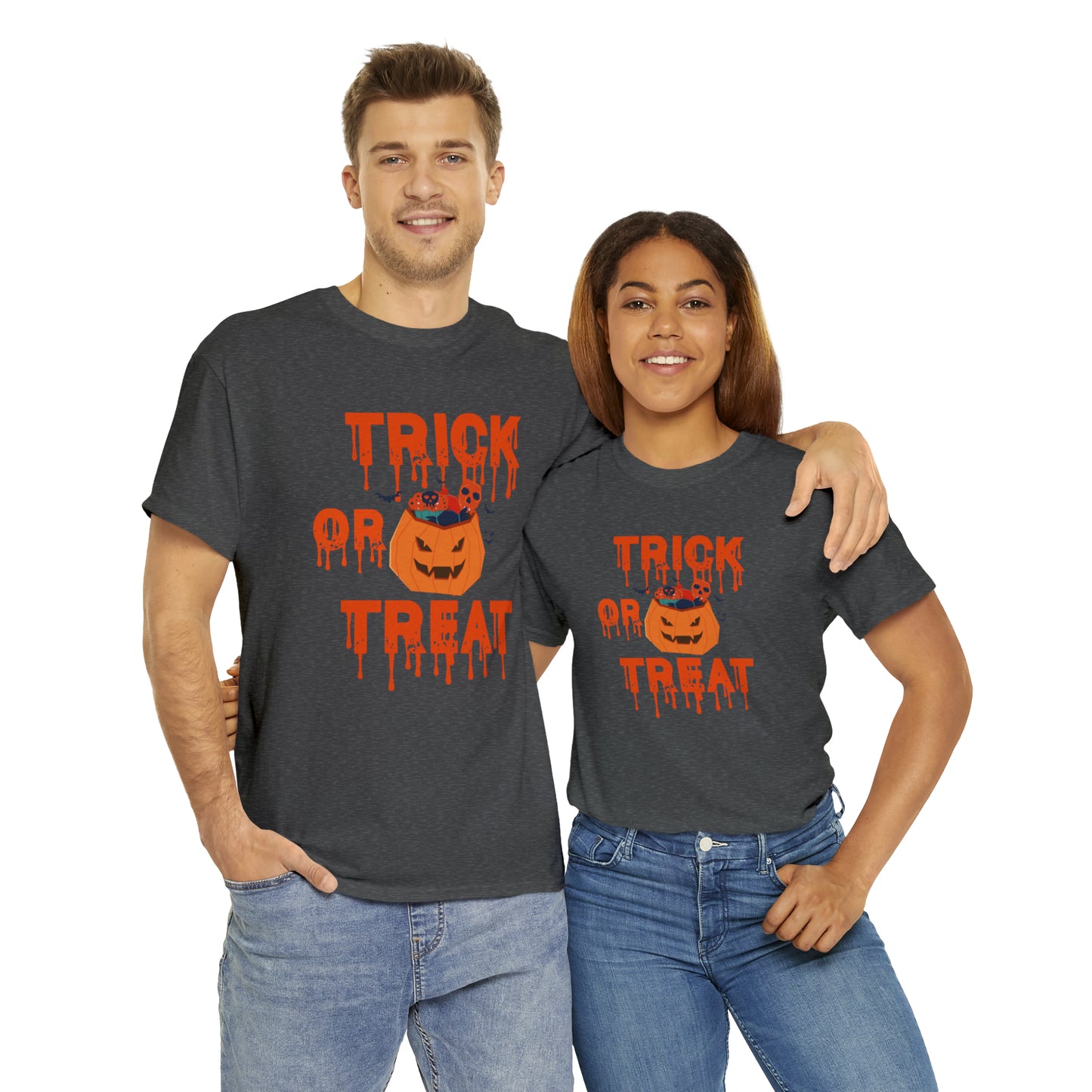 T-shirt unisexe en coton lourd - Halloween - Trick or Treat