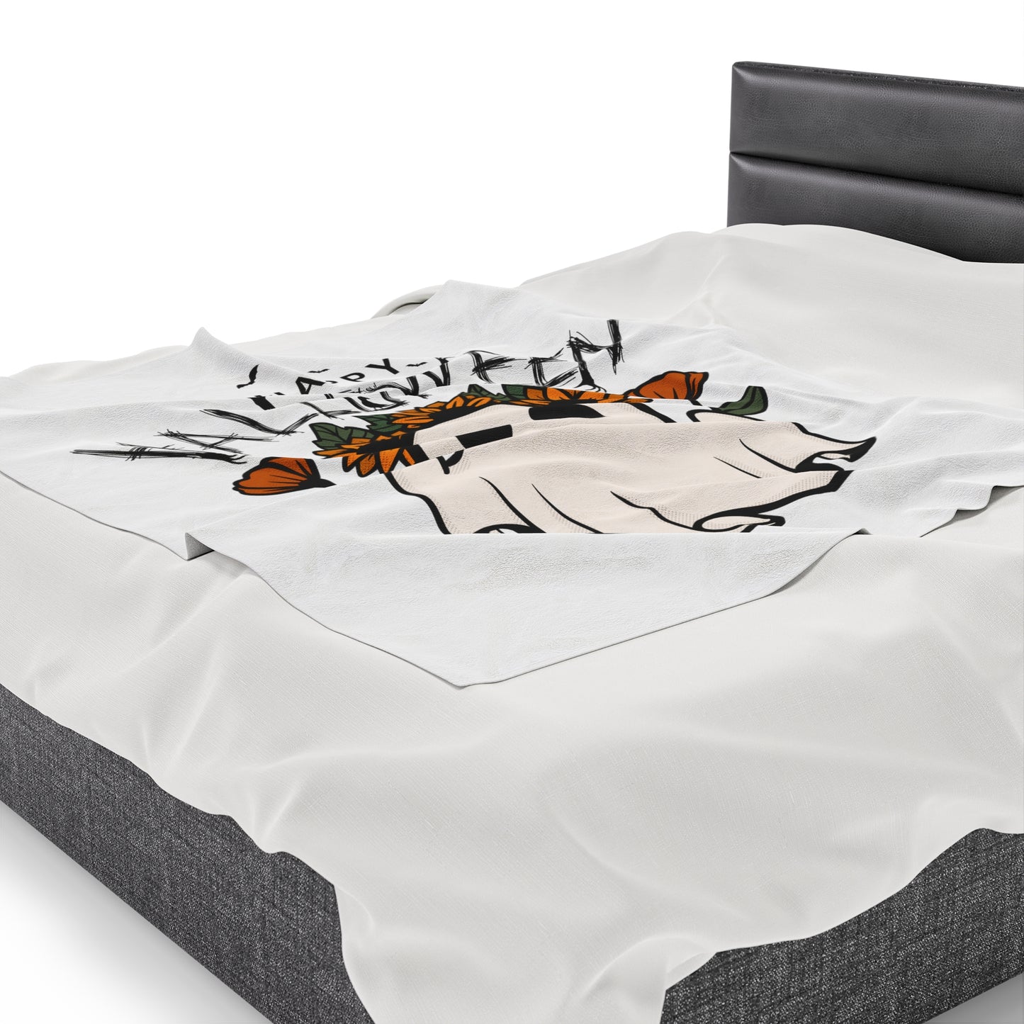 Couverture en peluche en velours - Halloween - Petit Fantôme - 03