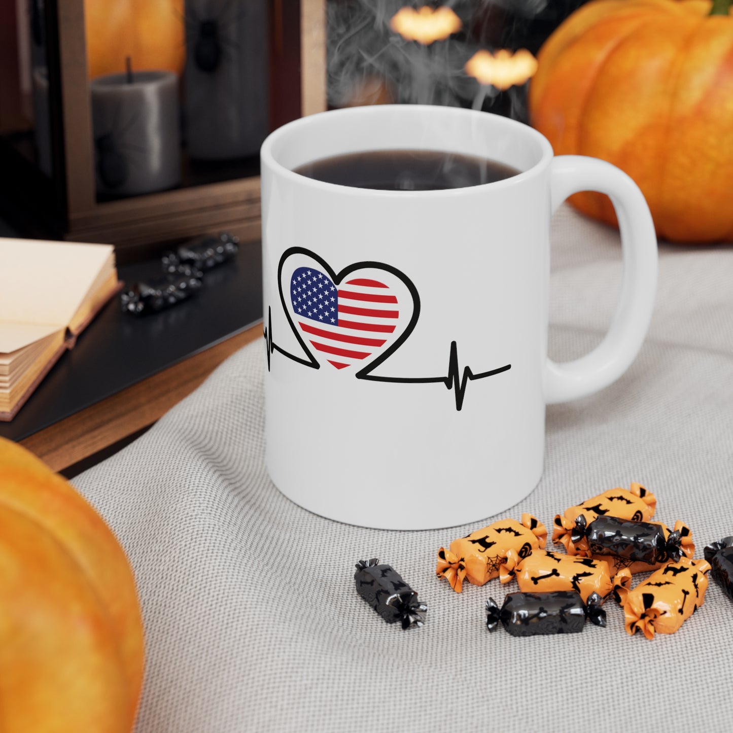 Taza de cerámica 11 oz - Bandera de Estados Unidos