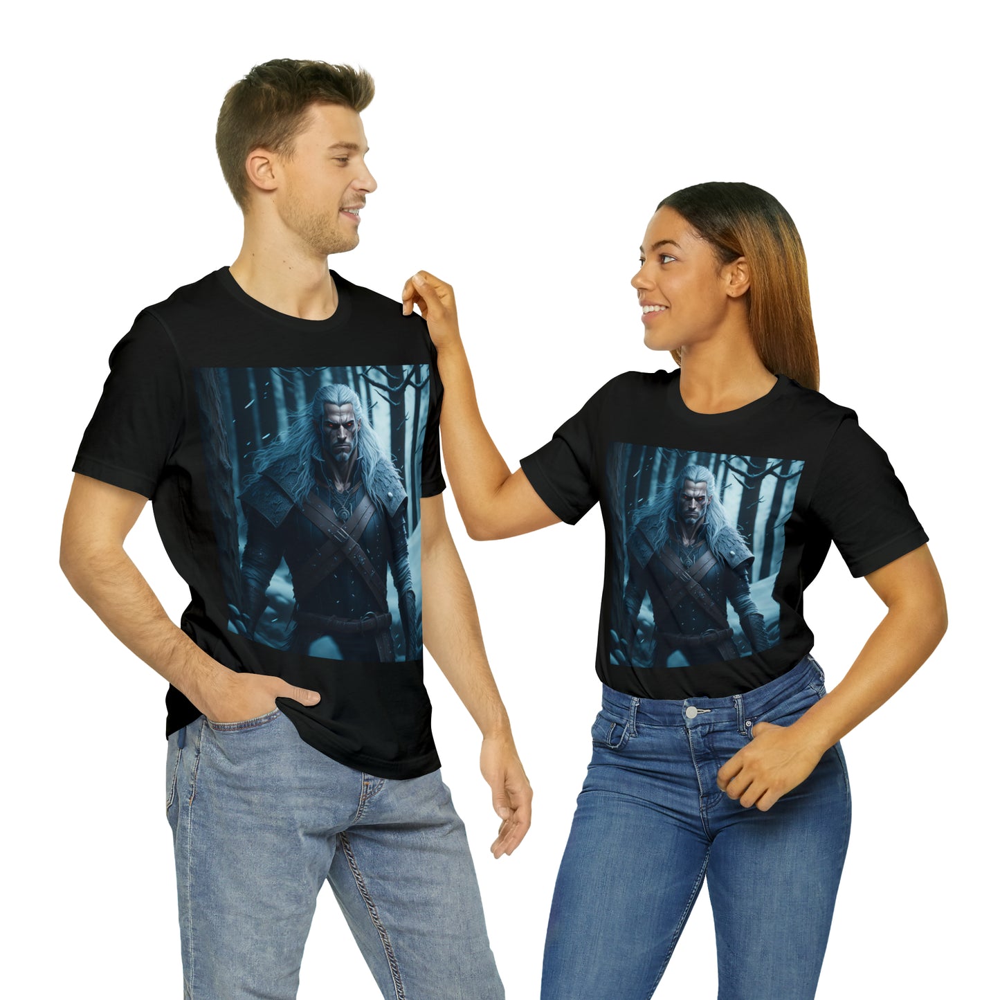 Camiseta de manga corta Unisex Jersey - Halloween Witch man AI - 01