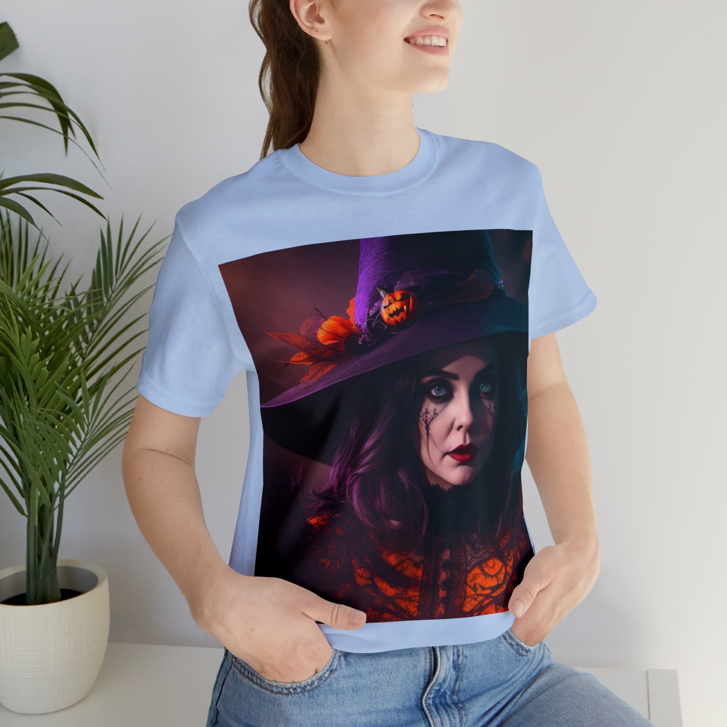 Camiseta de manga corta unisex Jersey - Halloween Witch AI - 05