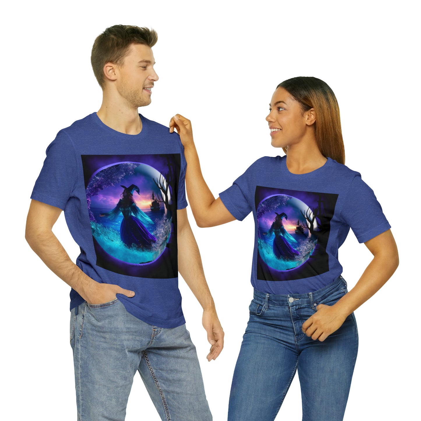 Camiseta de manga corta unisex Jersey - Halloween Witch AI - 02