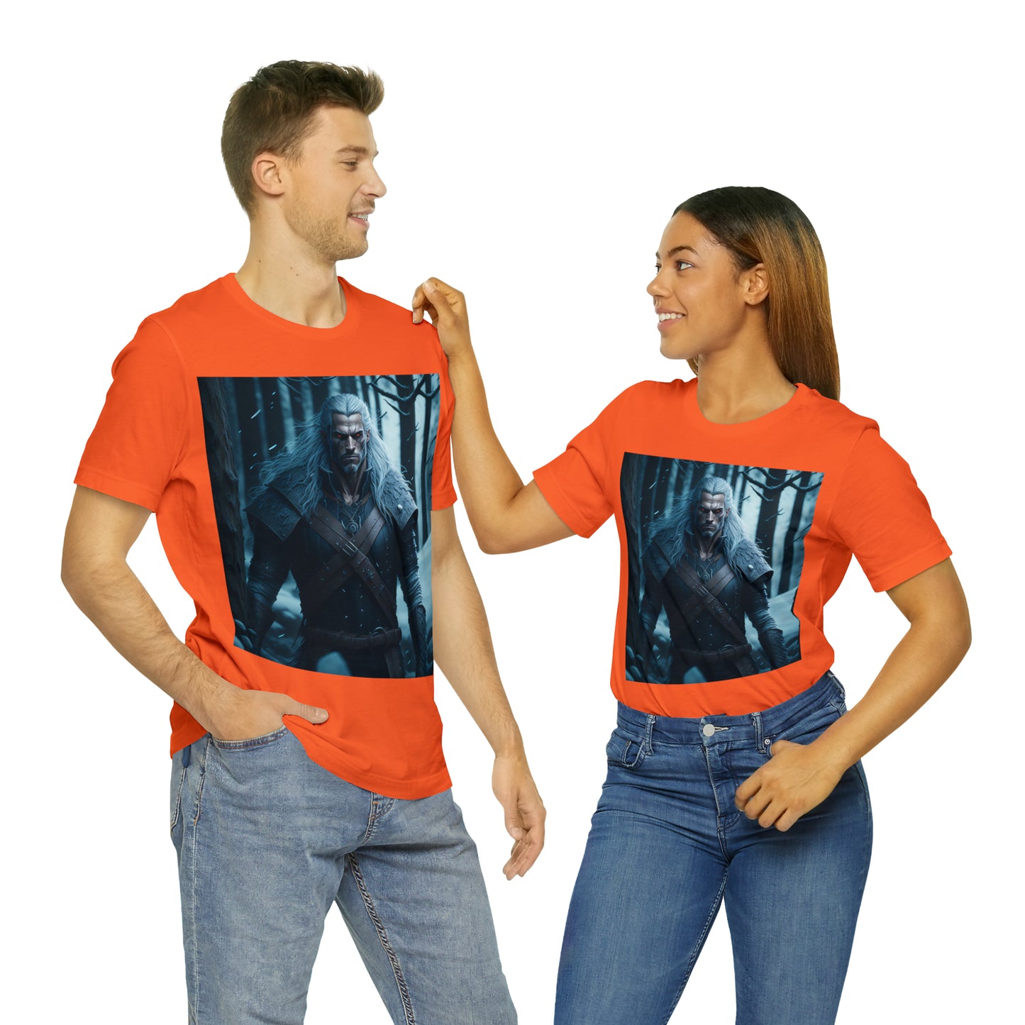 Camiseta de manga corta Unisex Jersey - Halloween Witch man AI - 01