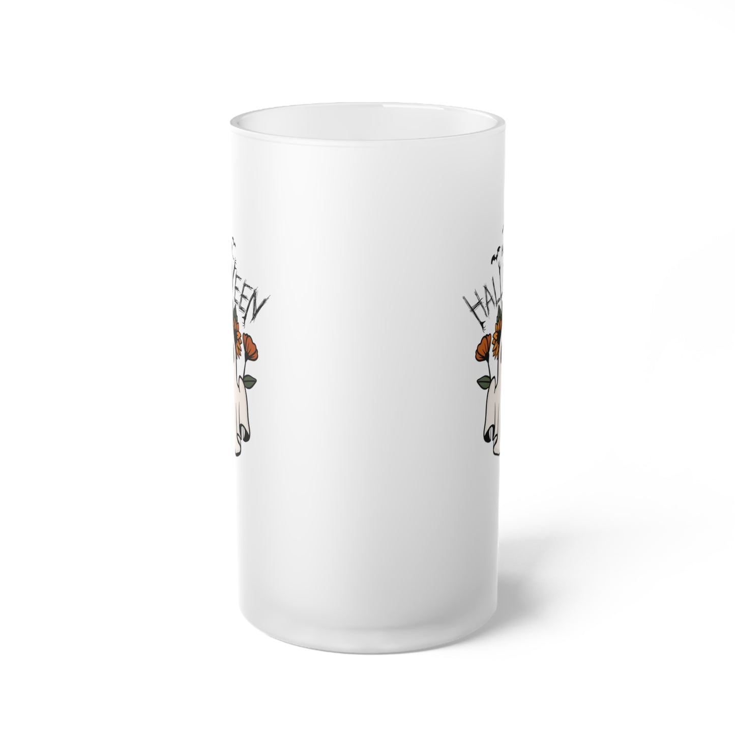 Chope à bière en verre dépoli - Halloween - Petit Fantôme - 03