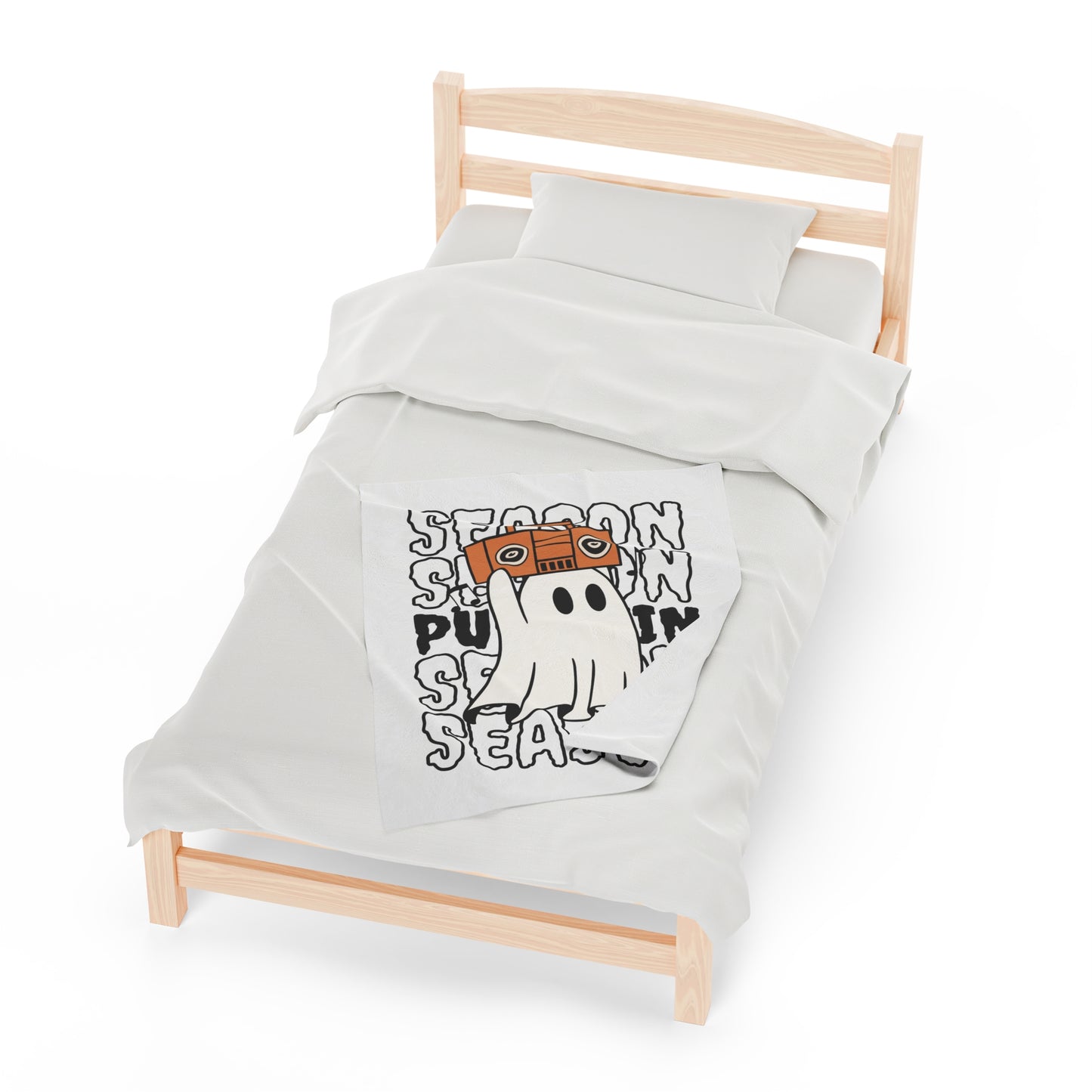 Couverture Peluche Velours - Halloween - Petit Fantôme - 15