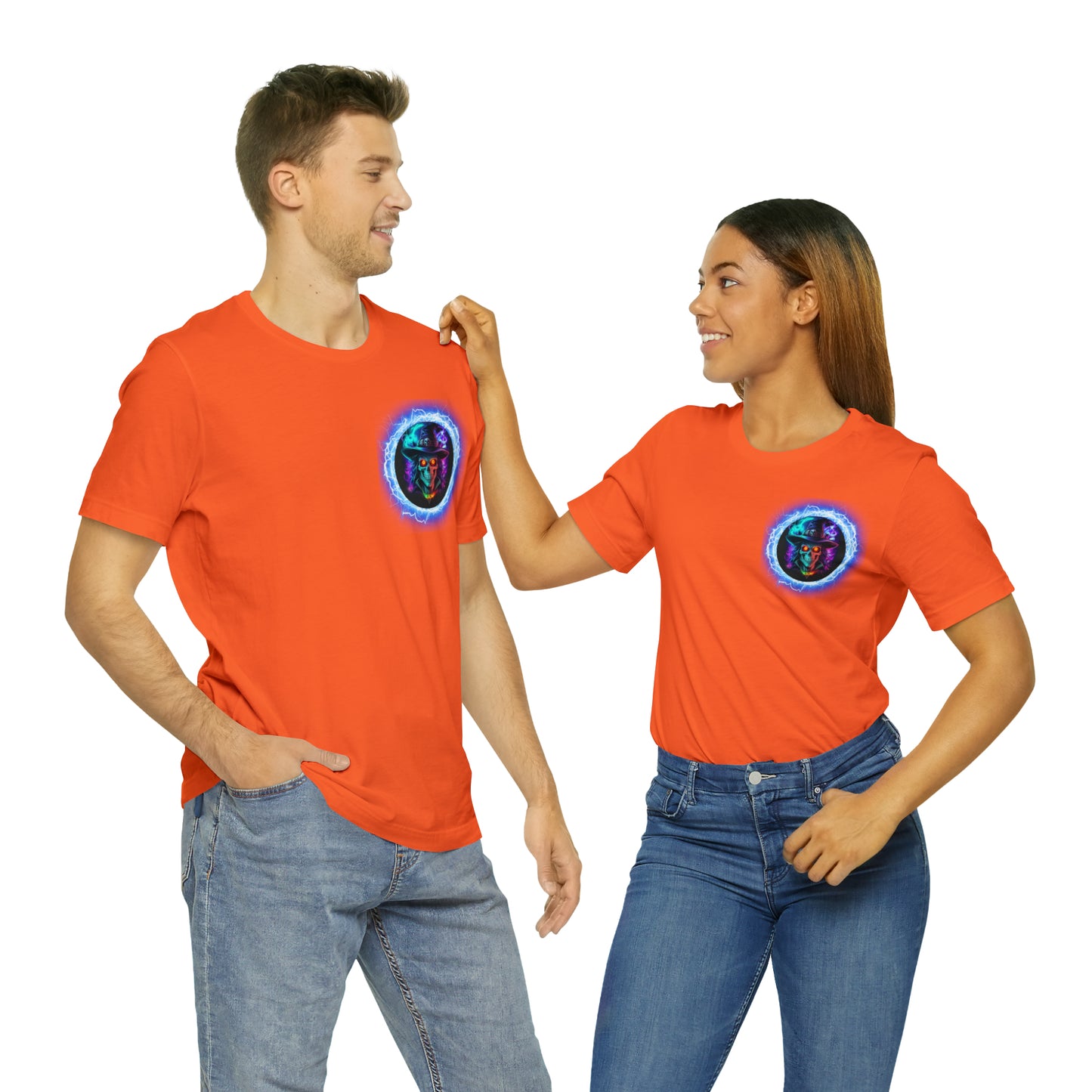Camiseta de manga corta unisex Jersey - Calaveras de brujas de Halloween - 07