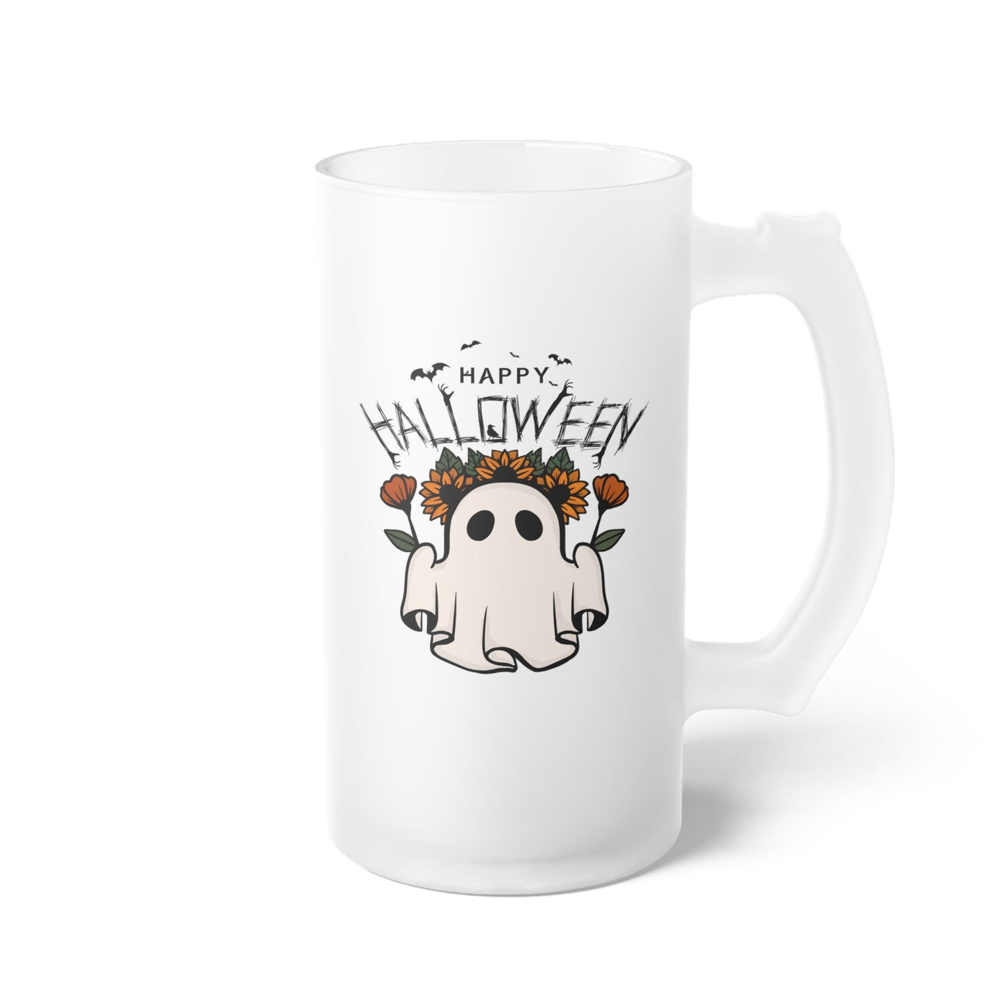 Chope à bière en verre dépoli - Halloween - Petit Fantôme - 03