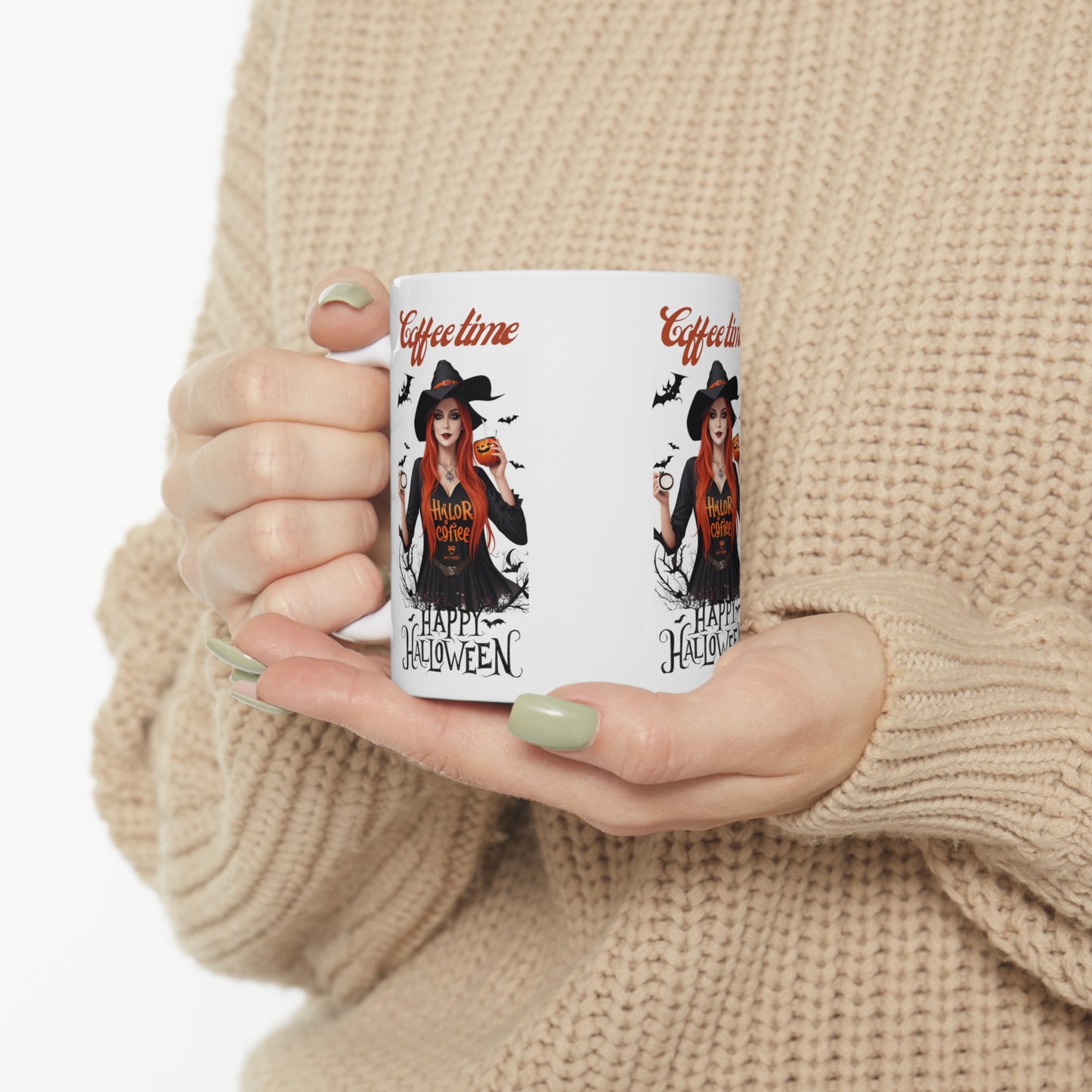 Mug en céramique 11oz - Sorcière d'Halloween - 05