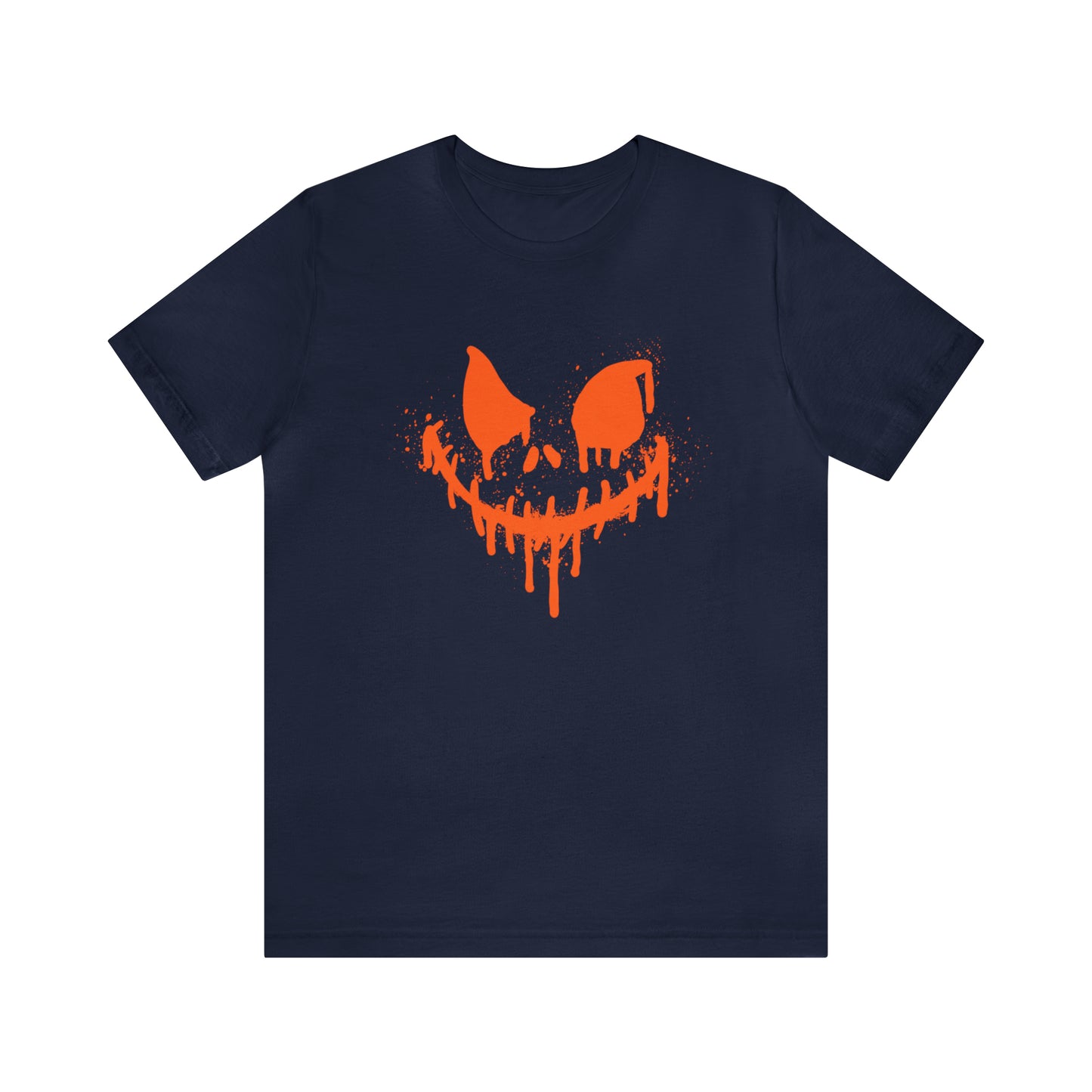 Camiseta de manga corta Unisex Jersey - Cara de terror de Halloween - 01