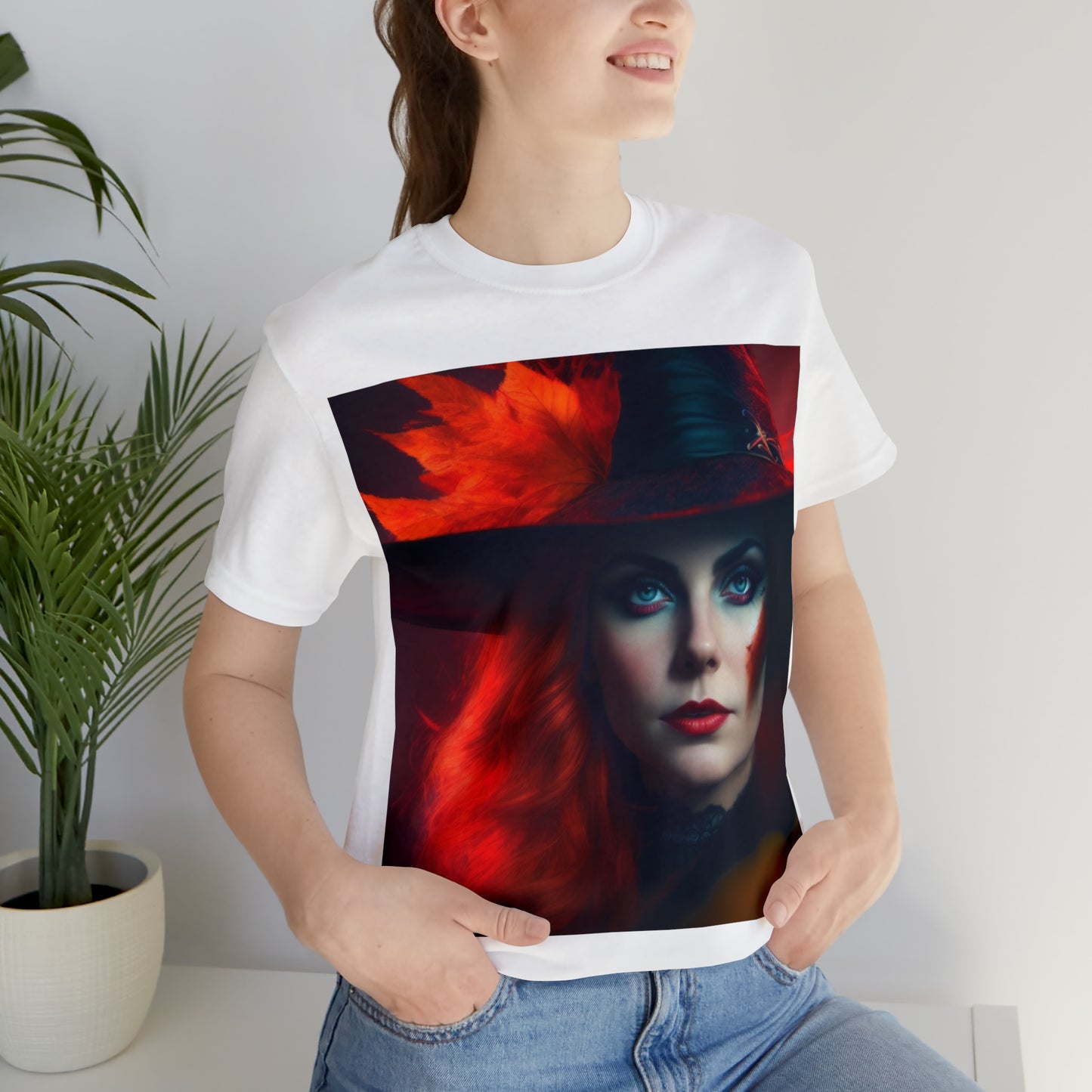 Camiseta de manga corta unisex Jersey - Halloween Witch AI - 03