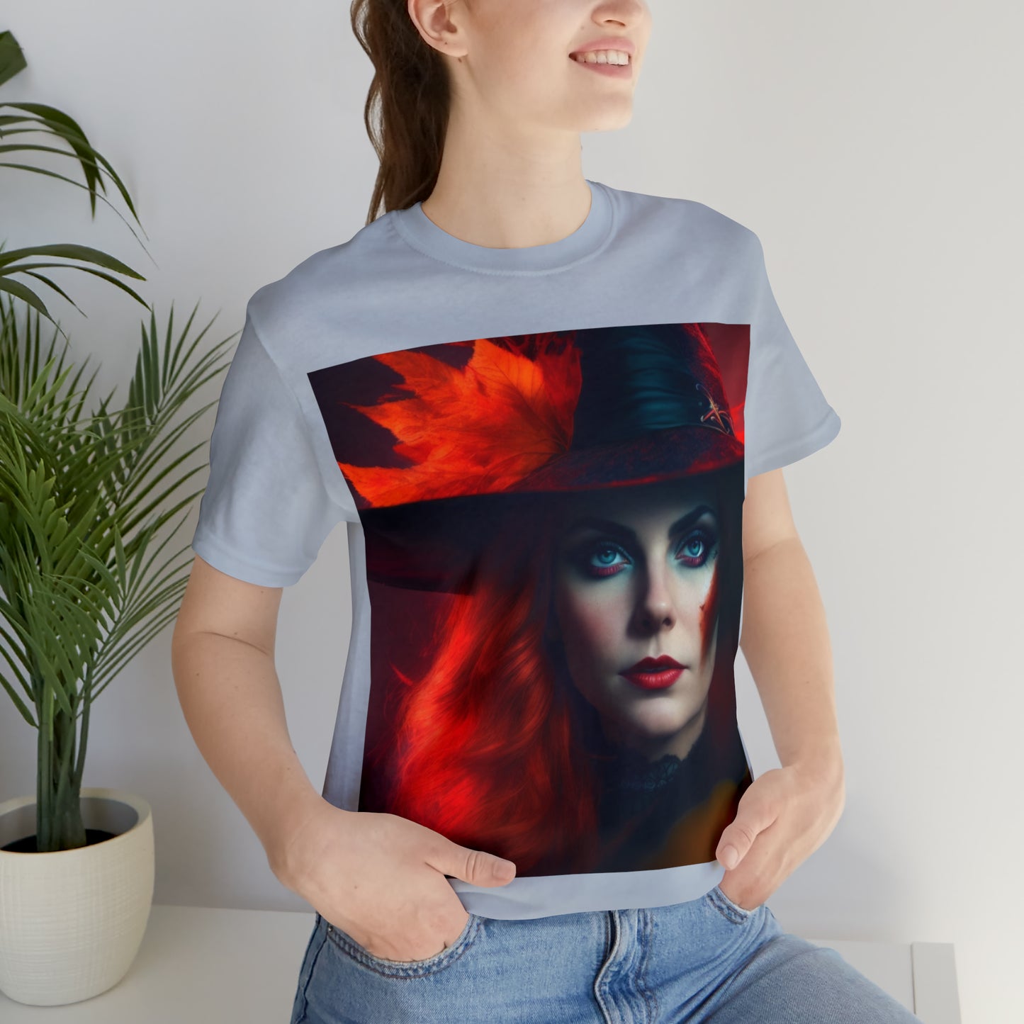 Camiseta de manga corta unisex Jersey - Halloween Witch AI - 03