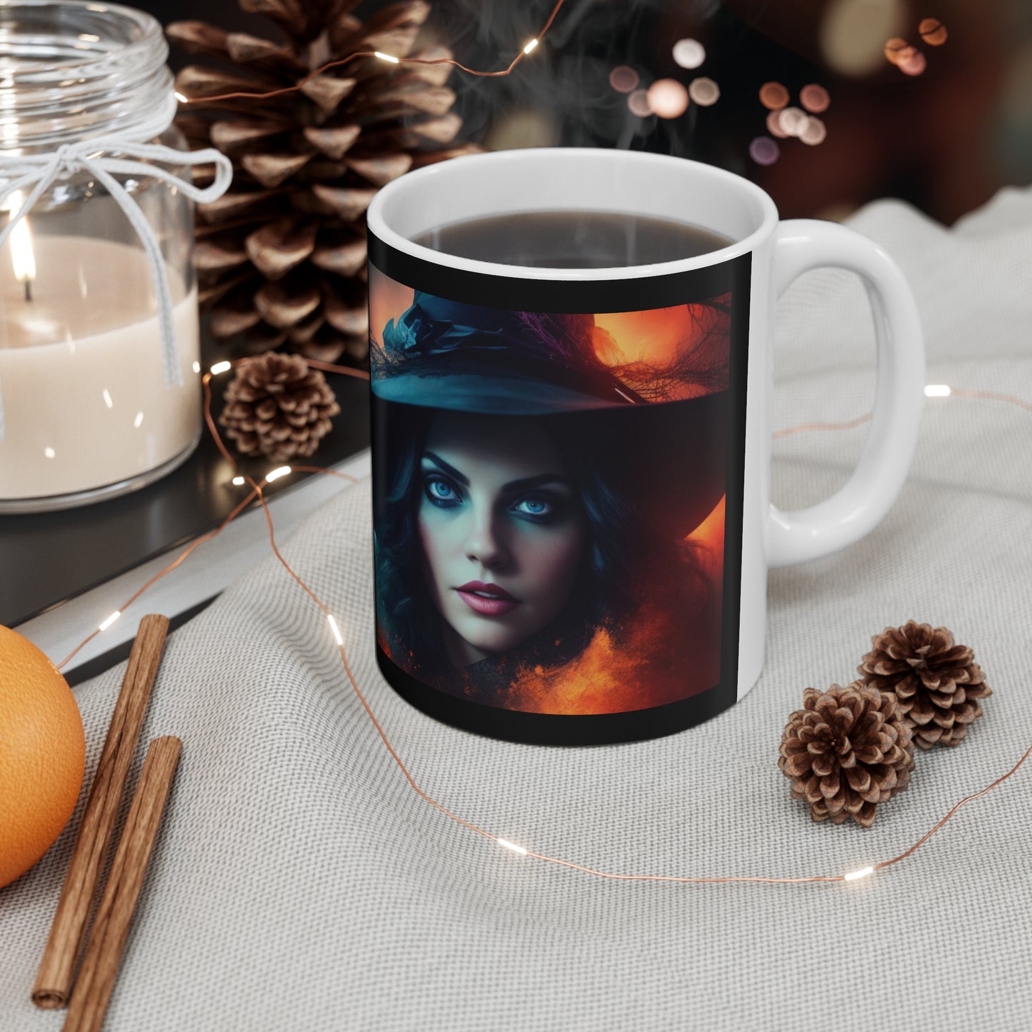 Taza de Cerámica 11oz - Bruja de Halloween AI - 07