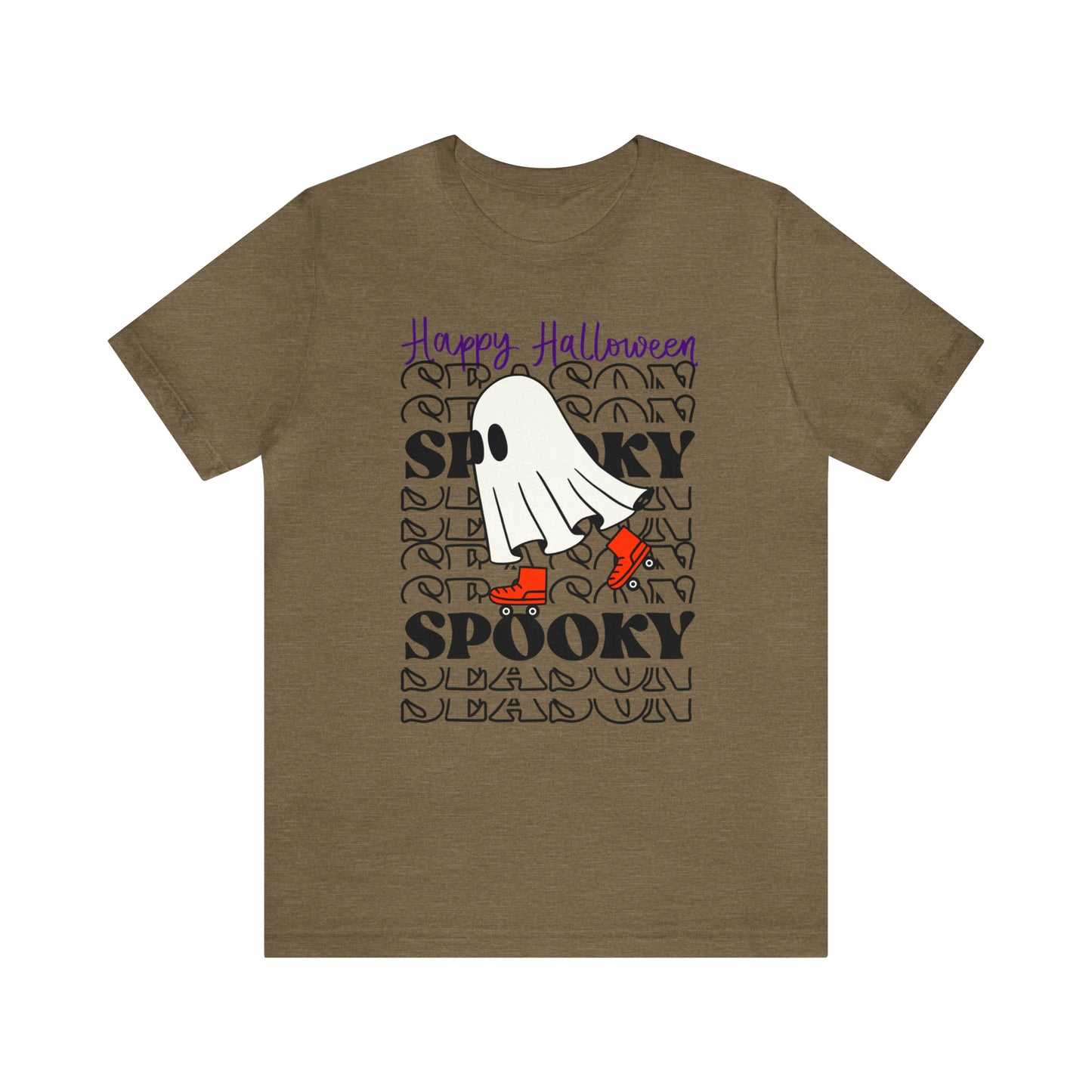 Tee-shirt à manches courtes en jersey unisexe - Halloween - Petit Fantôme - 10
