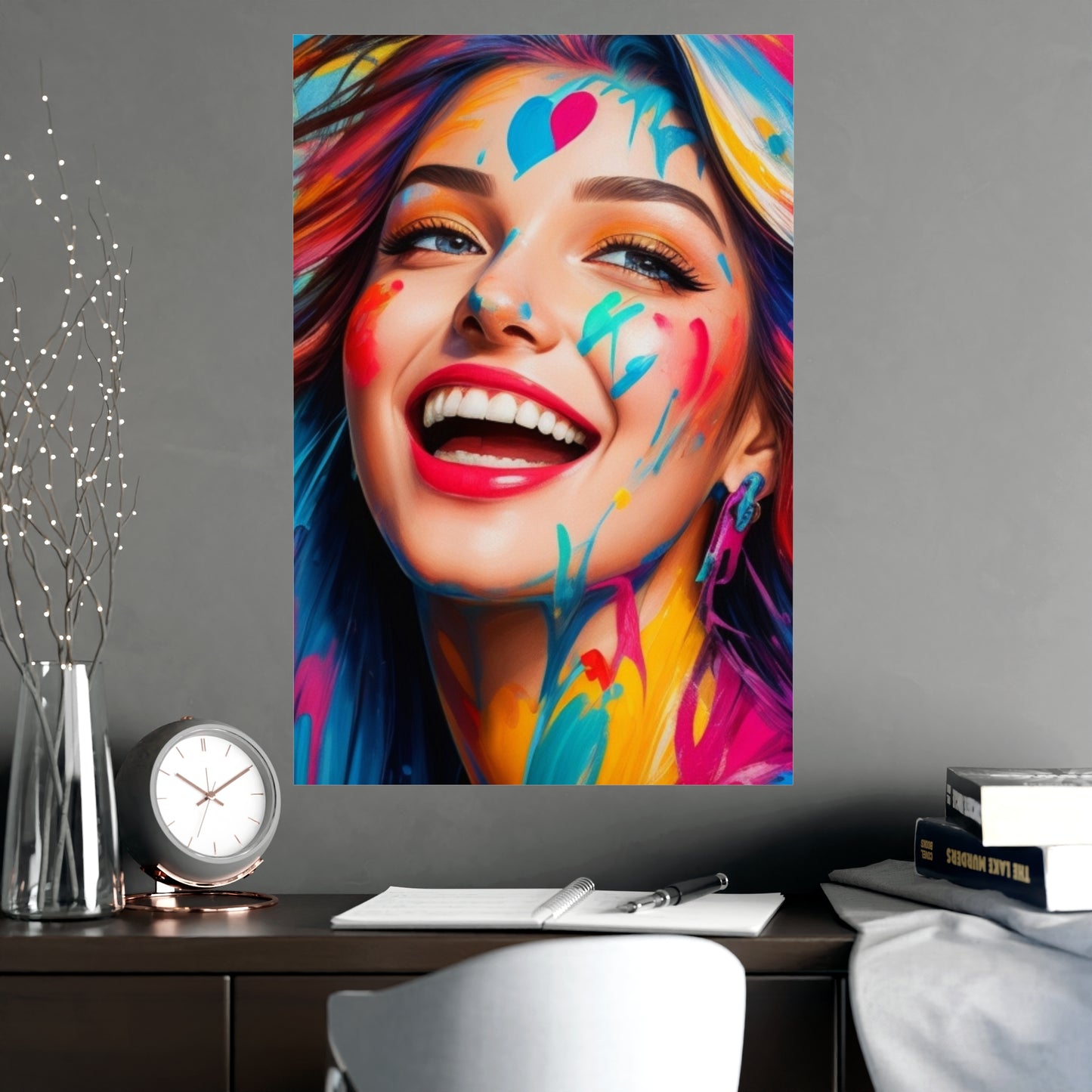 Posters - Colorful and happy face - Vertical Matte Posters - 01