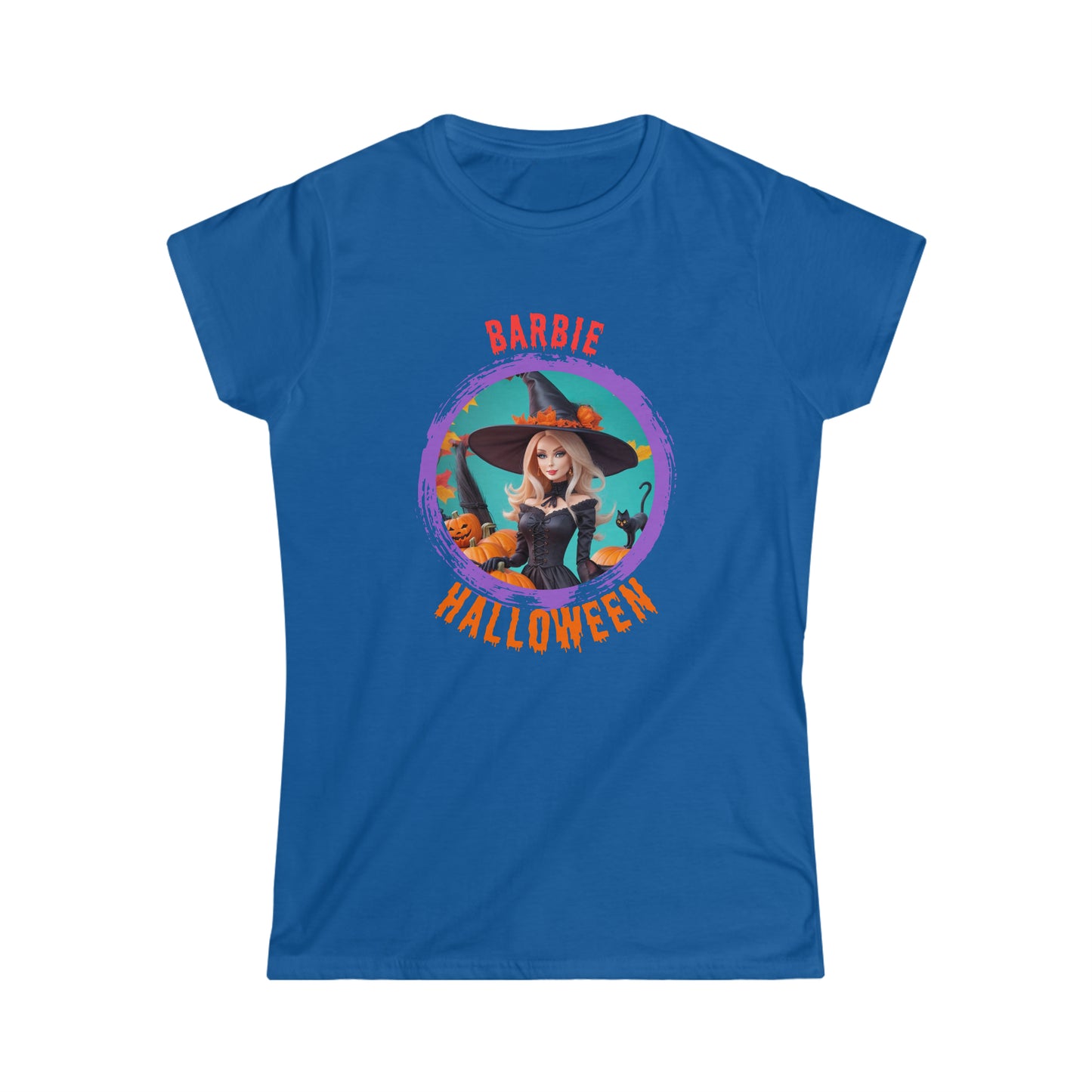 Tee-shirt Softstyle Femme - Halloween - Barbie sorcière - 02