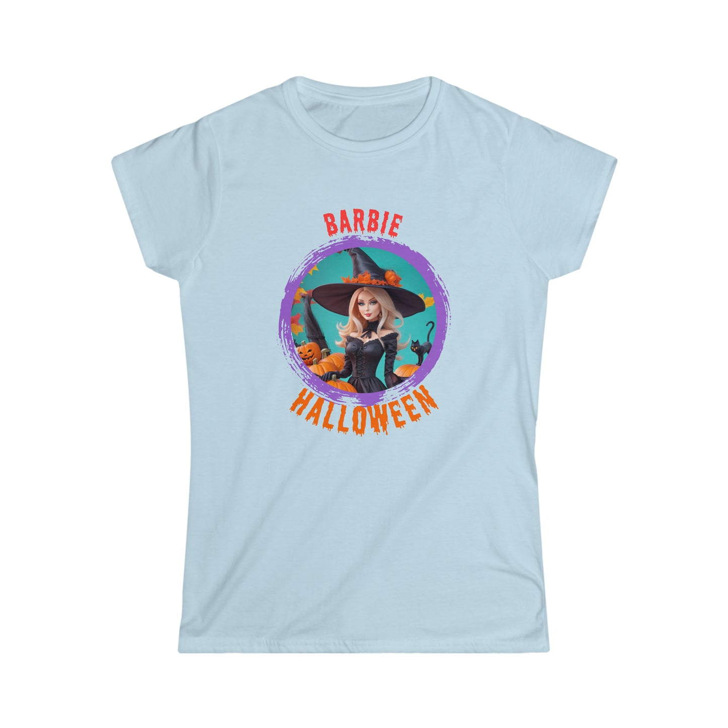 Tee-shirt Softstyle Femme - Halloween - Barbie sorcière - 02