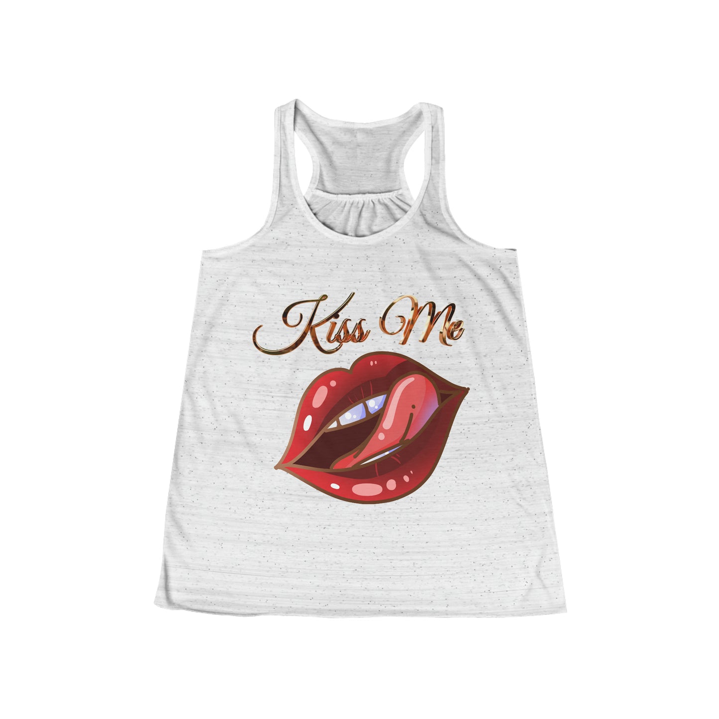 Camiseta sin mangas fluida con espalda cruzada para mujer - Labios de amor - 02