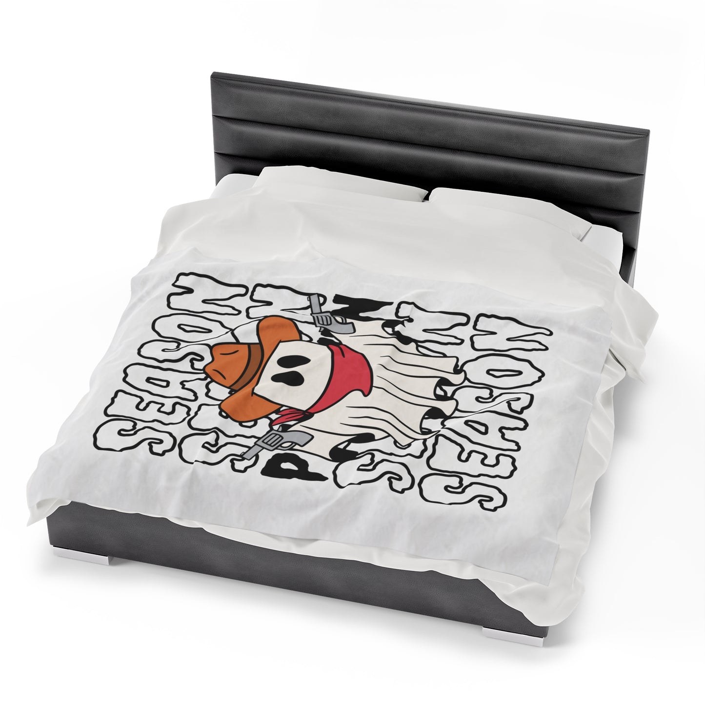 Couverture en Peluche Velours - Halloween - Petit Fantôme - 17