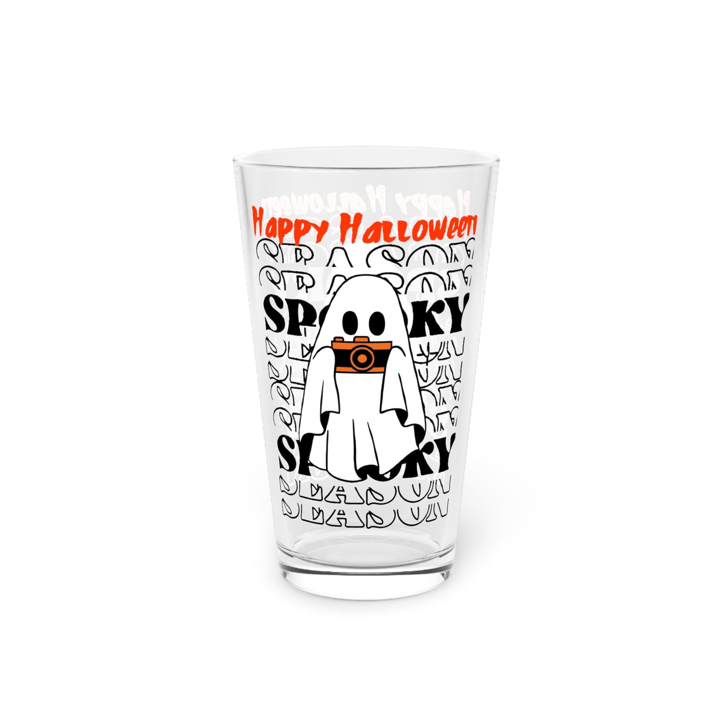 Vaso de pinta, 16 oz - Halloween - Pequeño fantasma - 08