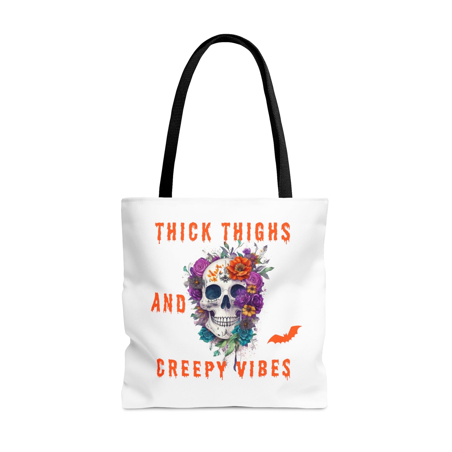 Tote Bag - Calavera de Halloween y flores