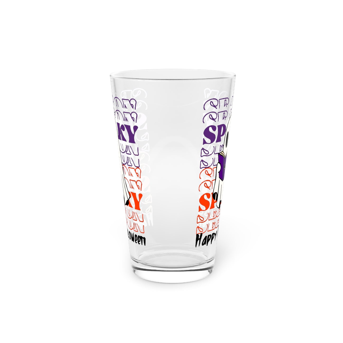 Vaso de pinta, 16 oz - Halloween - Pequeño fantasma - 07