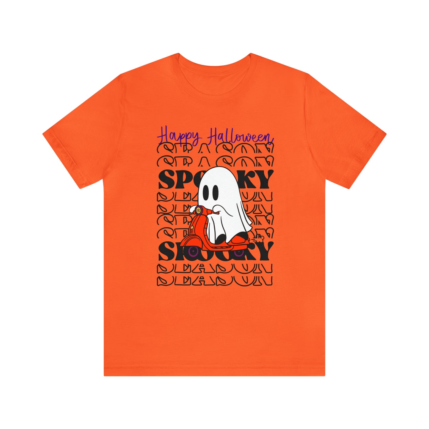 Tee-shirt à manches courtes en jersey unisexe - Halloween - Petit Fantôme - 09