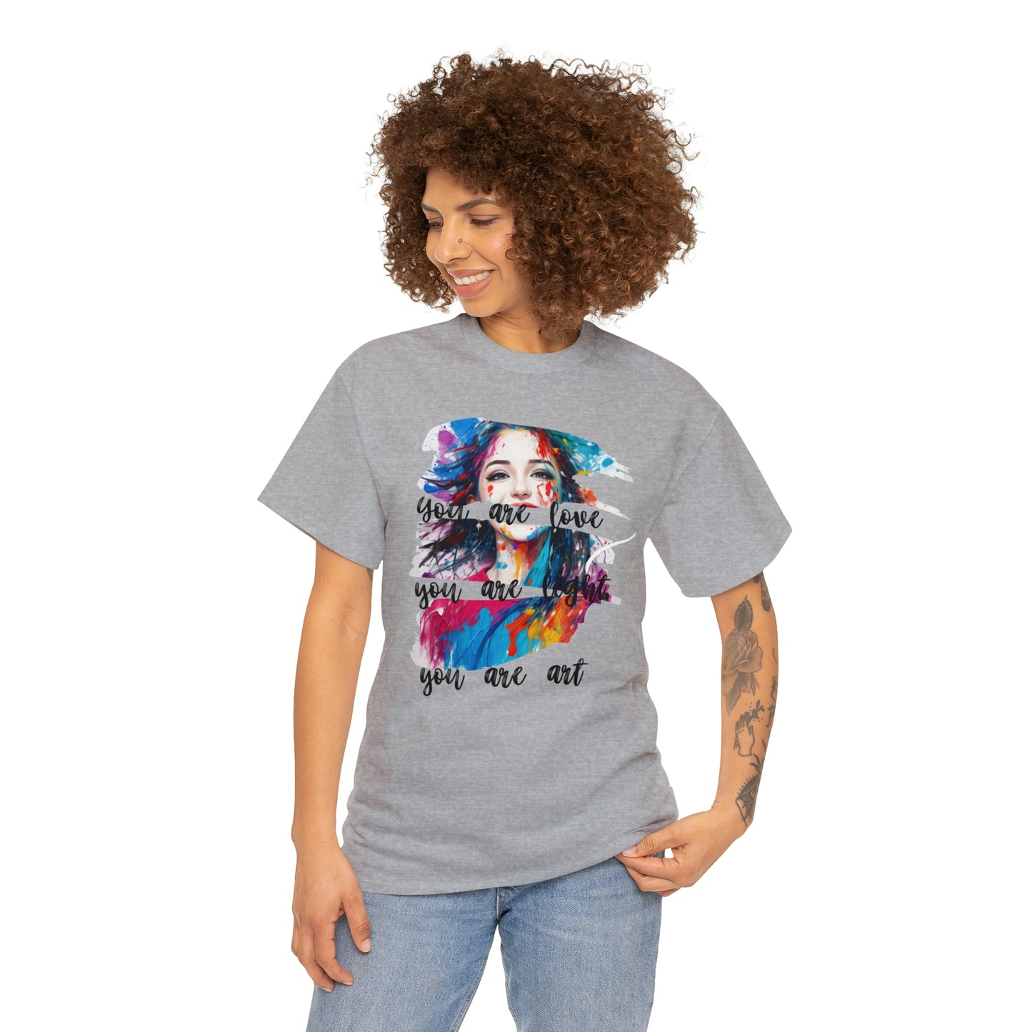 Camiseta unisex de algodón pesado - Amor y libertad - 03