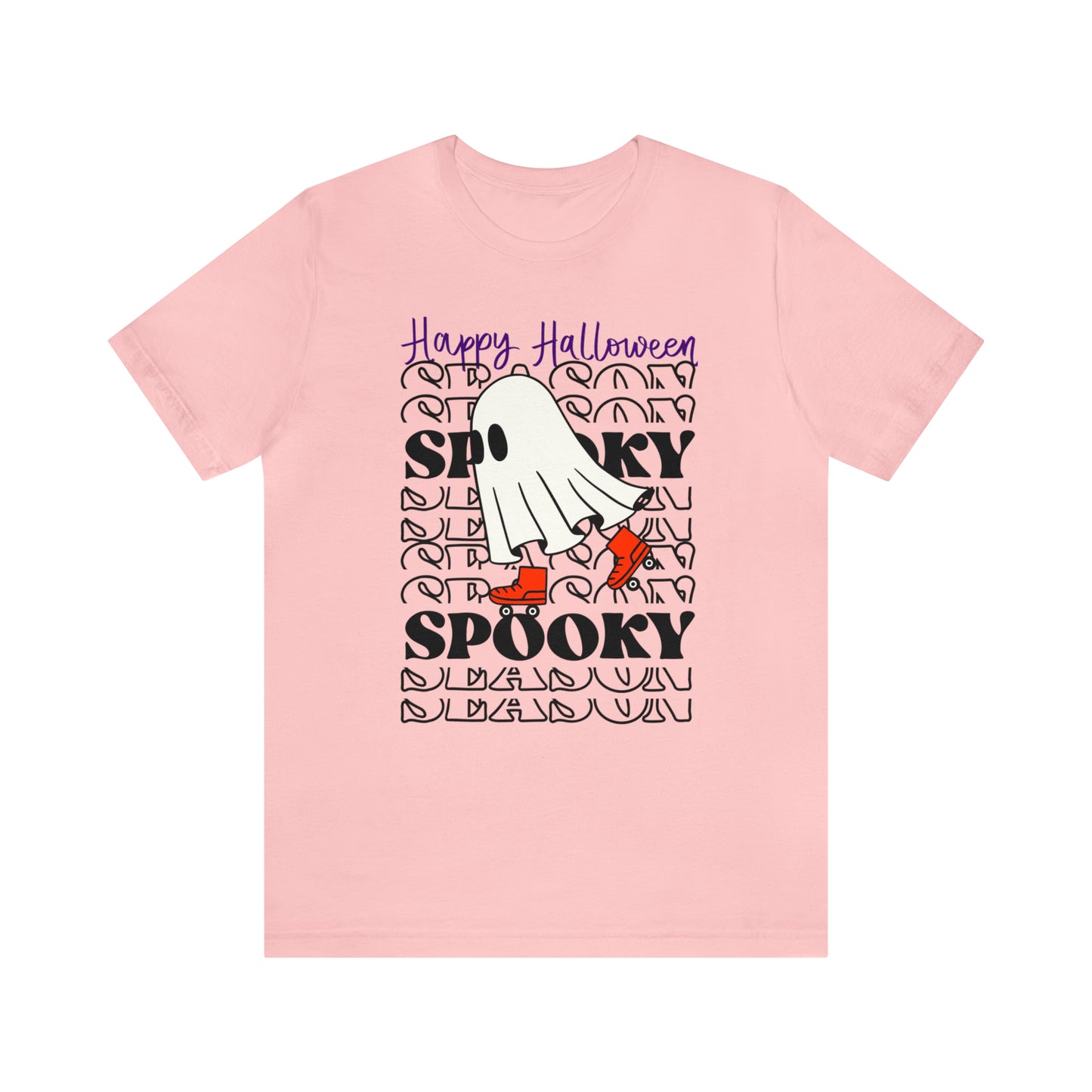 Tee-shirt à manches courtes en jersey unisexe - Halloween - Petit Fantôme - 10
