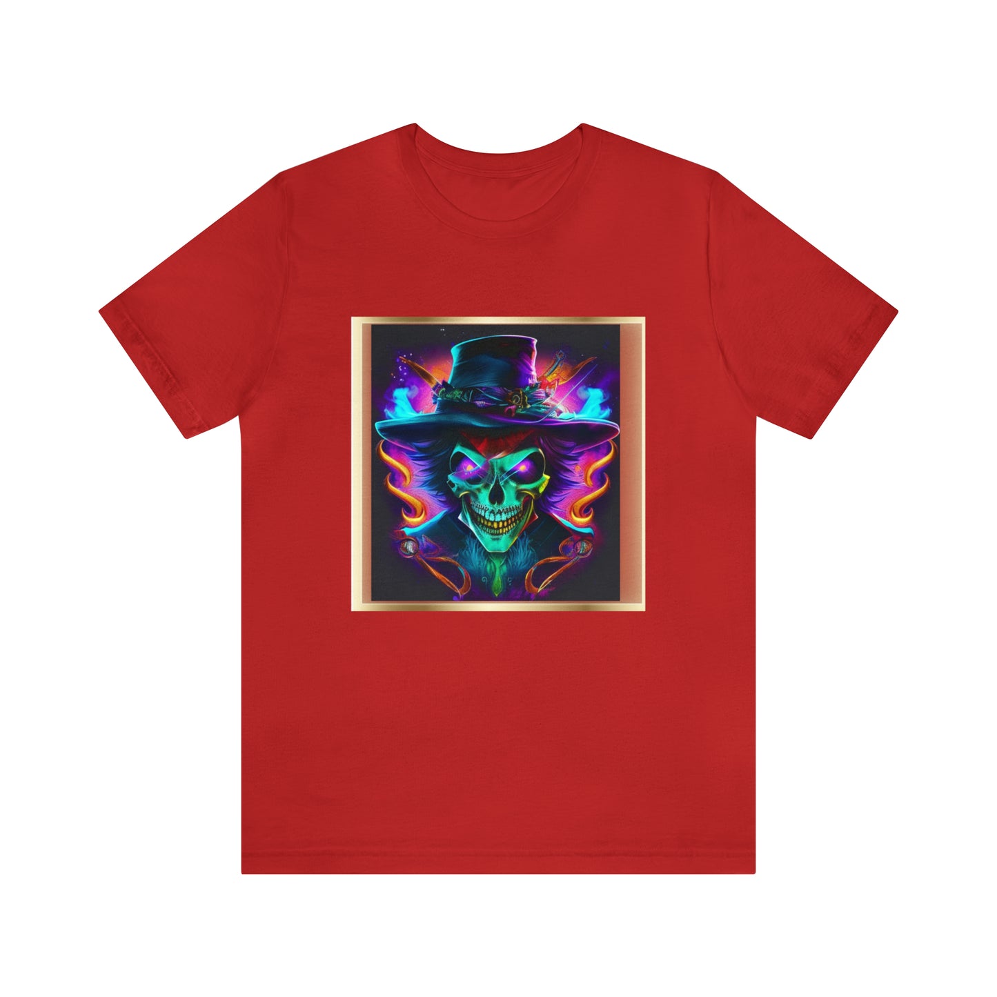 Camiseta de manga corta unisex Jersey - Calaveras de brujas de Halloween - 09