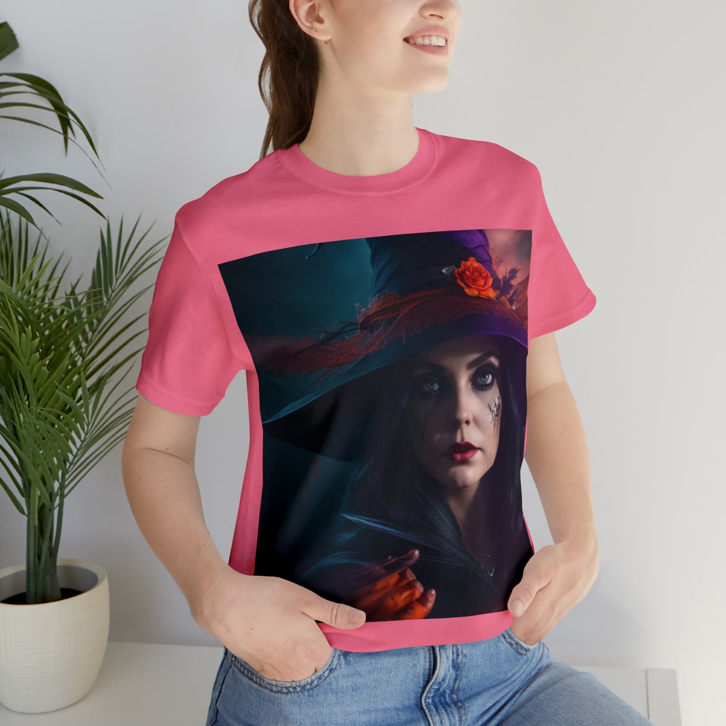 Camiseta de manga corta unisex Jersey - Halloween Witch AI - 06