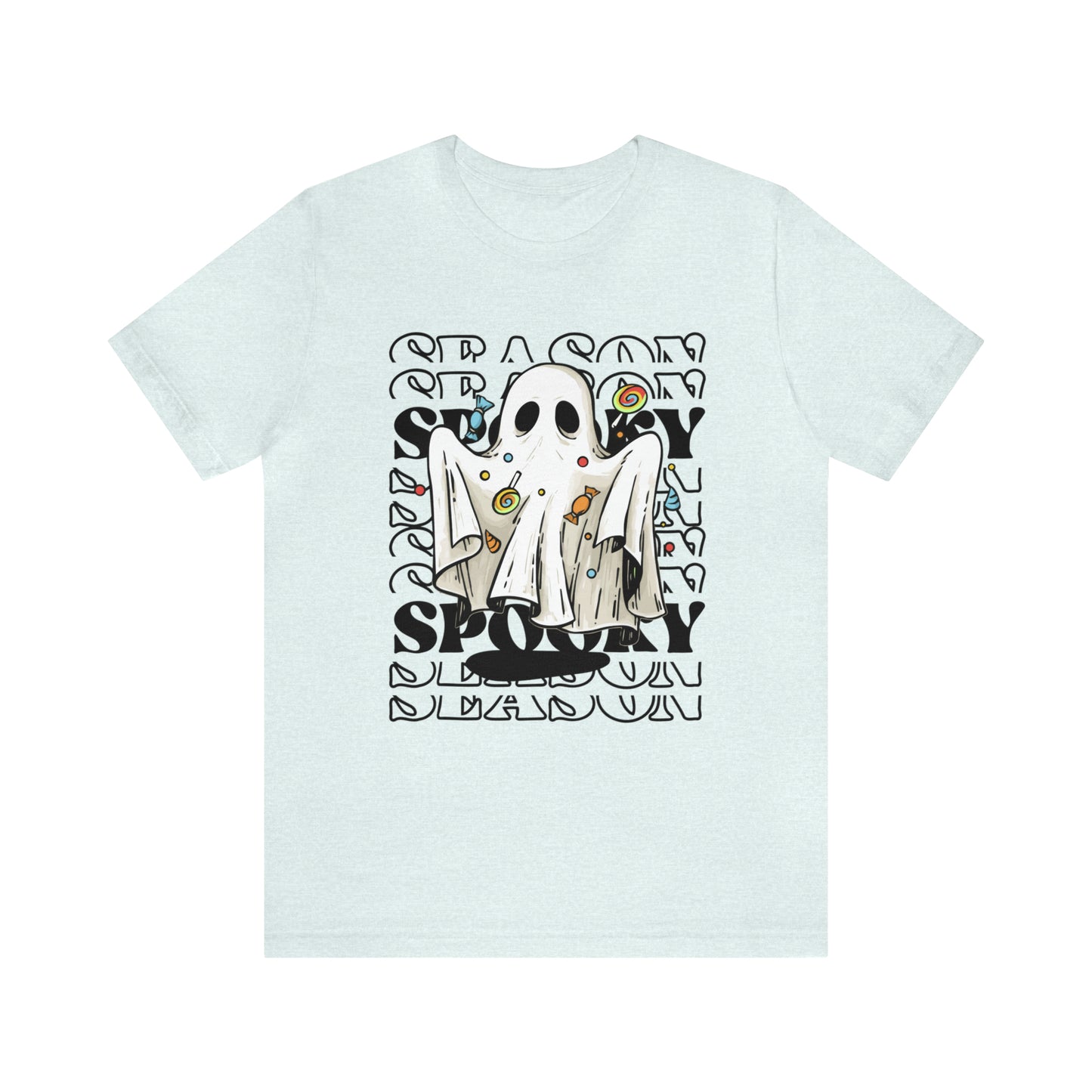 Tee-shirt à manches courtes en jersey unisexe - Halloween - Petit Fantôme - 05